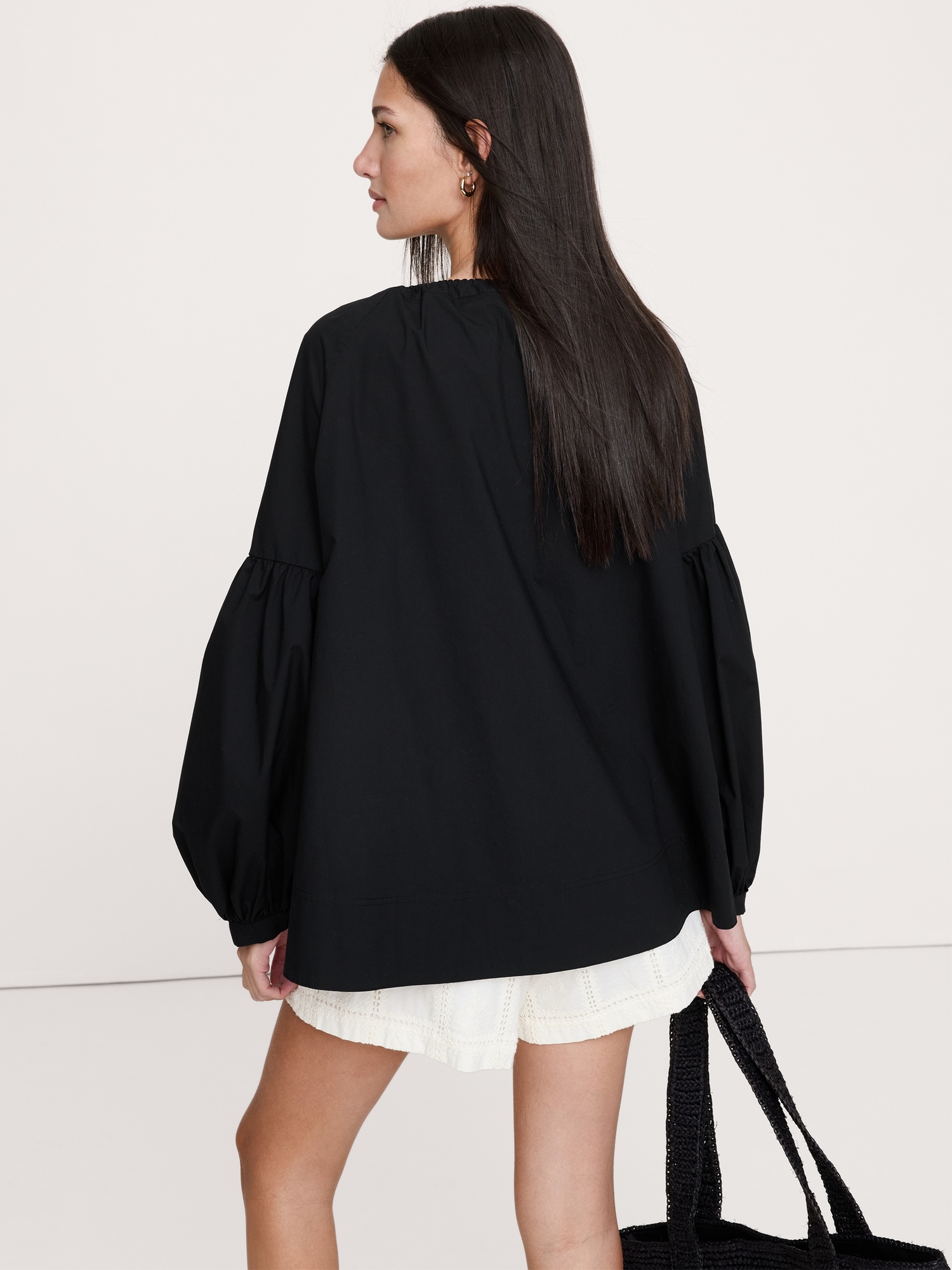 Image number 5 showing, Cotton Poplin Drawstring Top