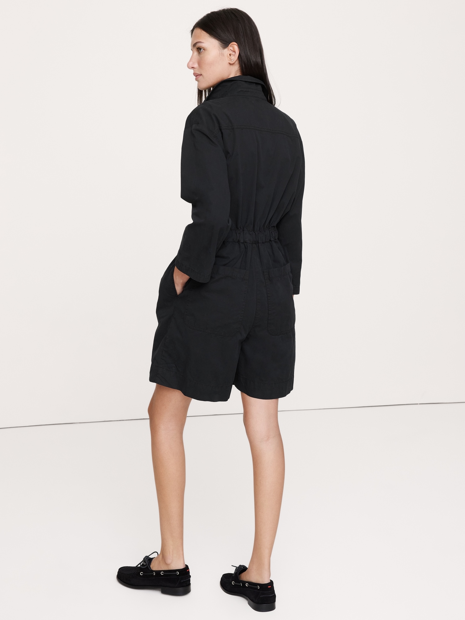 Image number 3 showing, Cotton-Twill Utility Romper