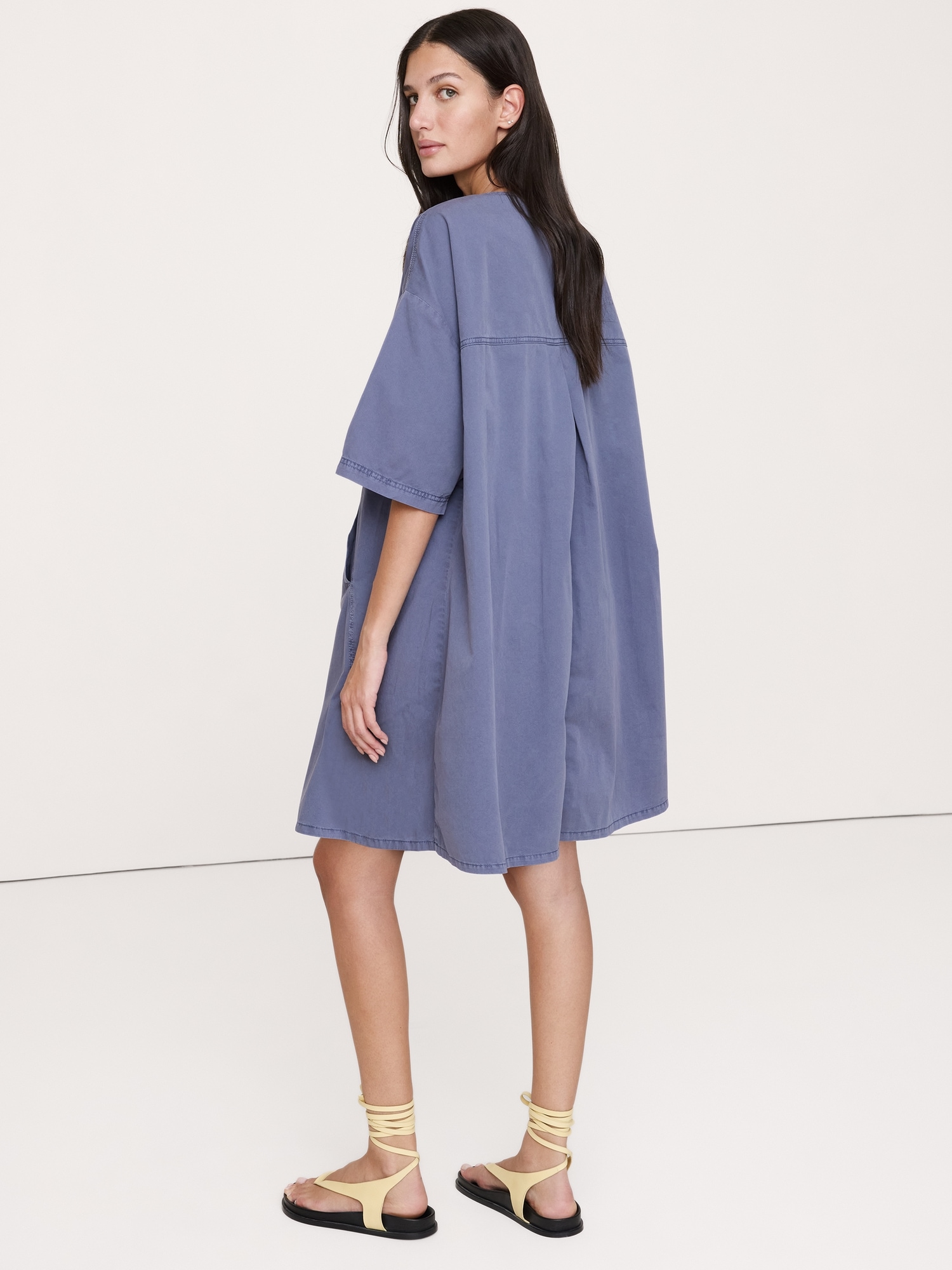 Image number 3 showing, Cotton-Twill Pocket Mini Dress