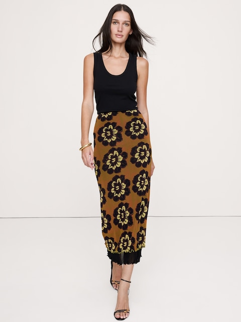 Mesh Midi Skirt