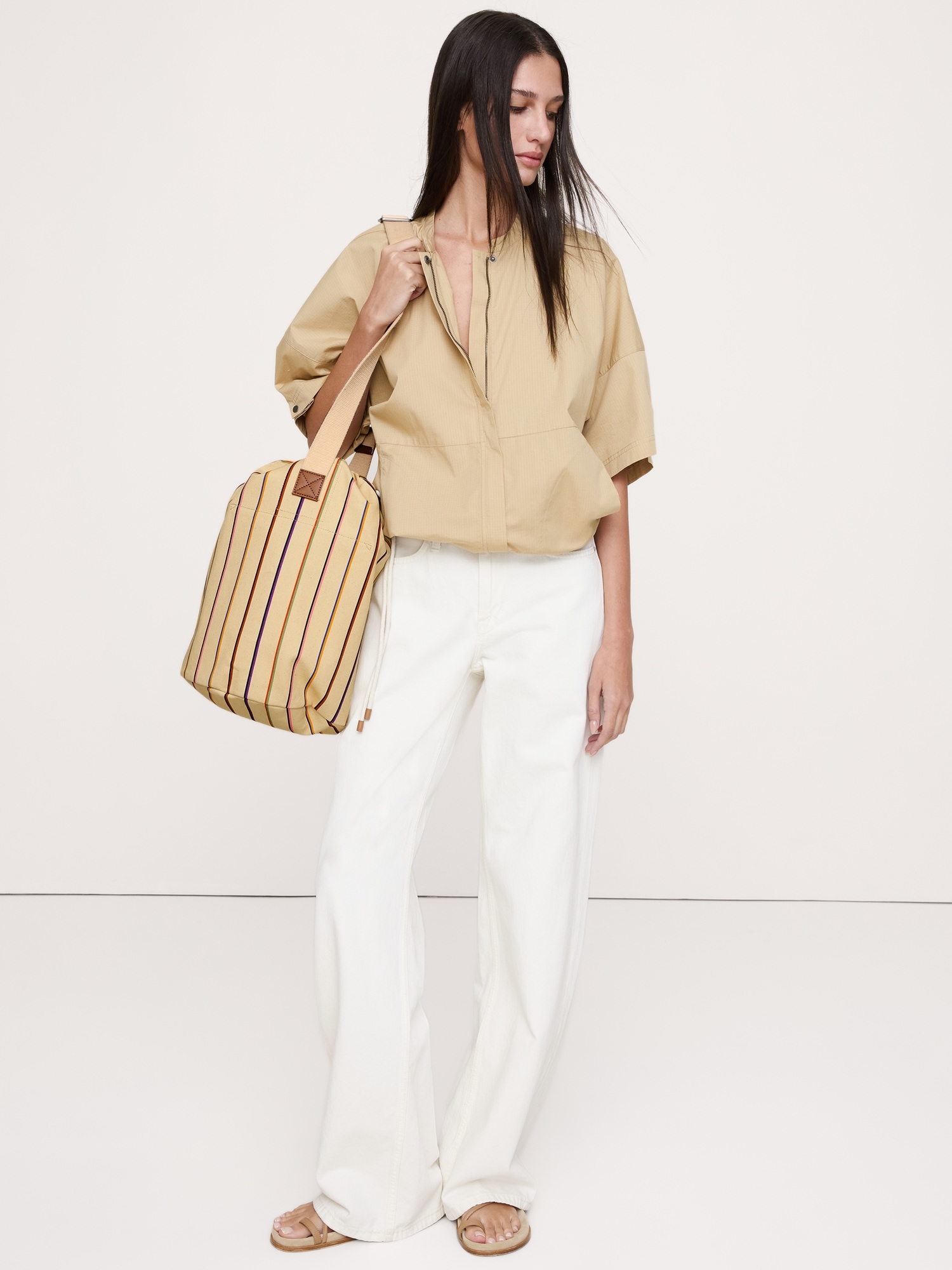 Image number 2 showing, Cotton Canvas Crossbody Bag