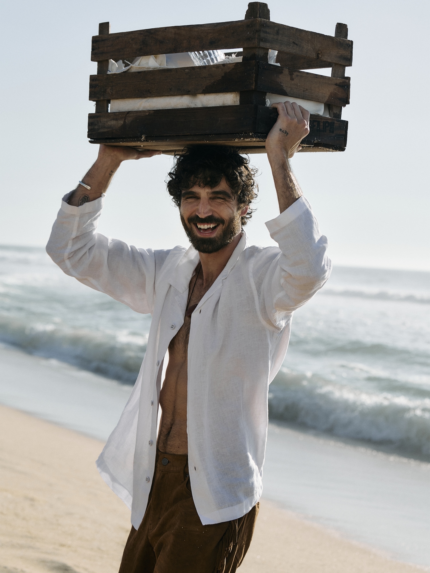 Image number 3 showing, Relaxed-Fit Linen Long-Sleeve Resort Shirt