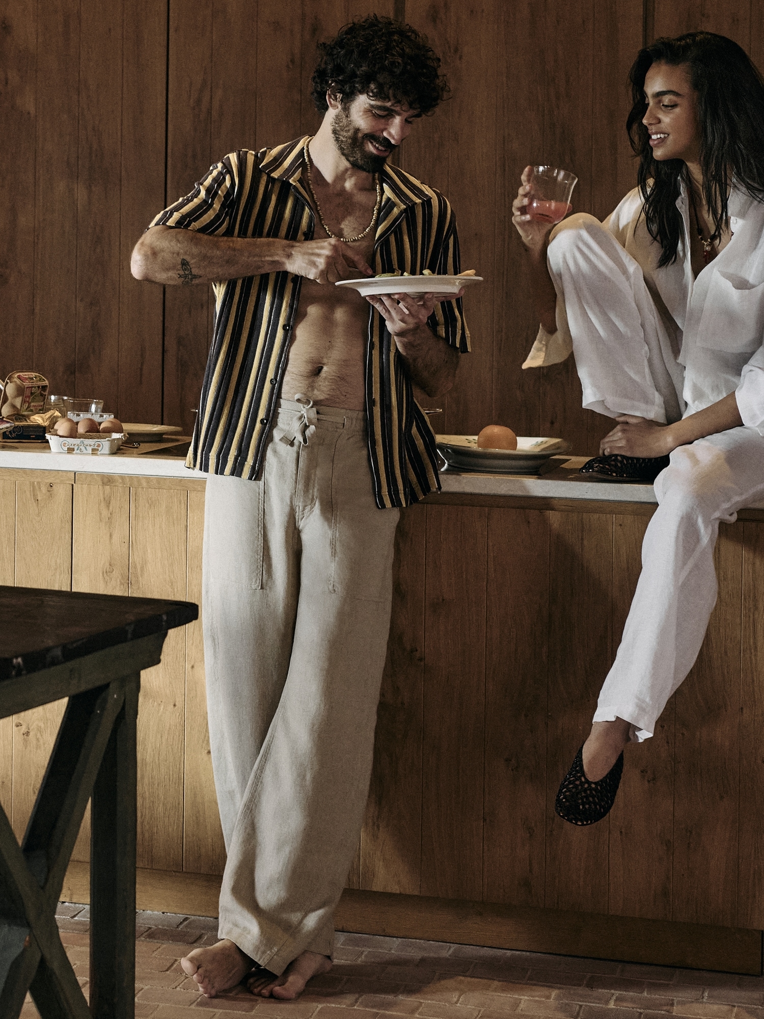 Relaxed Linen Utility Beach Pant | Banana Republic