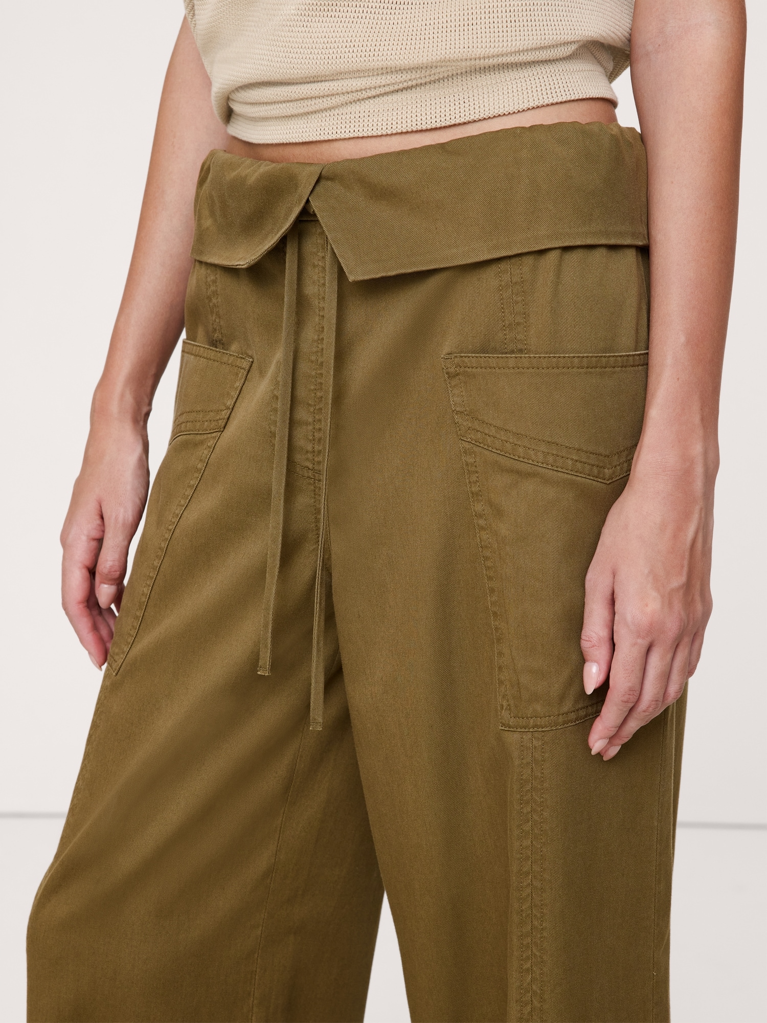 Image number 7 showing, High-Rise Straight-Leg Fisherman Pant