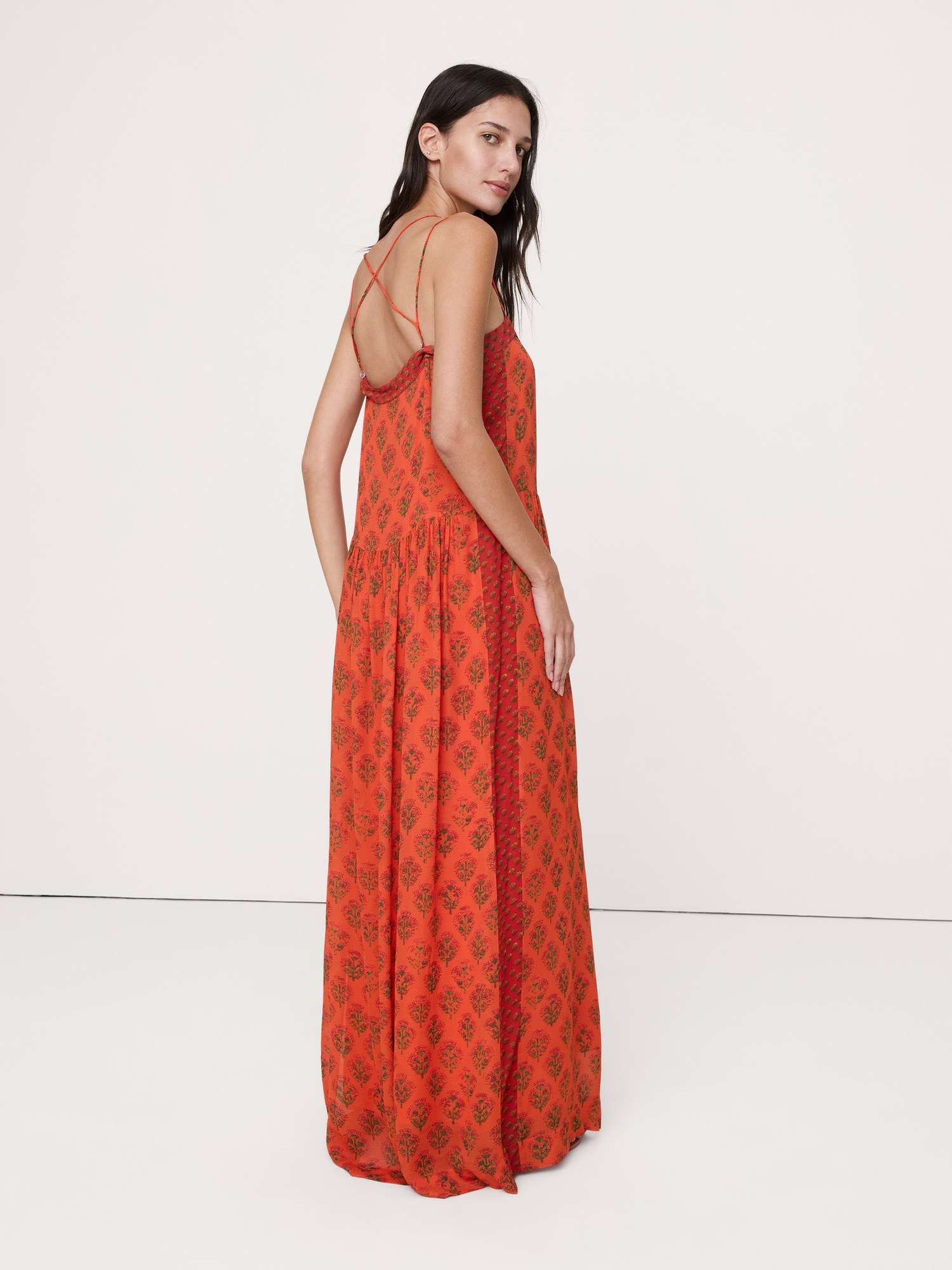 Image number 3 showing, Georgette Strappy Maxi Dress