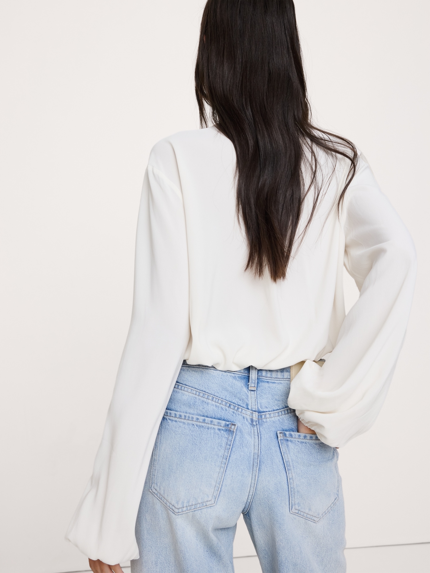 Image number 2 showing, Georgette Tie-Neck Blouse