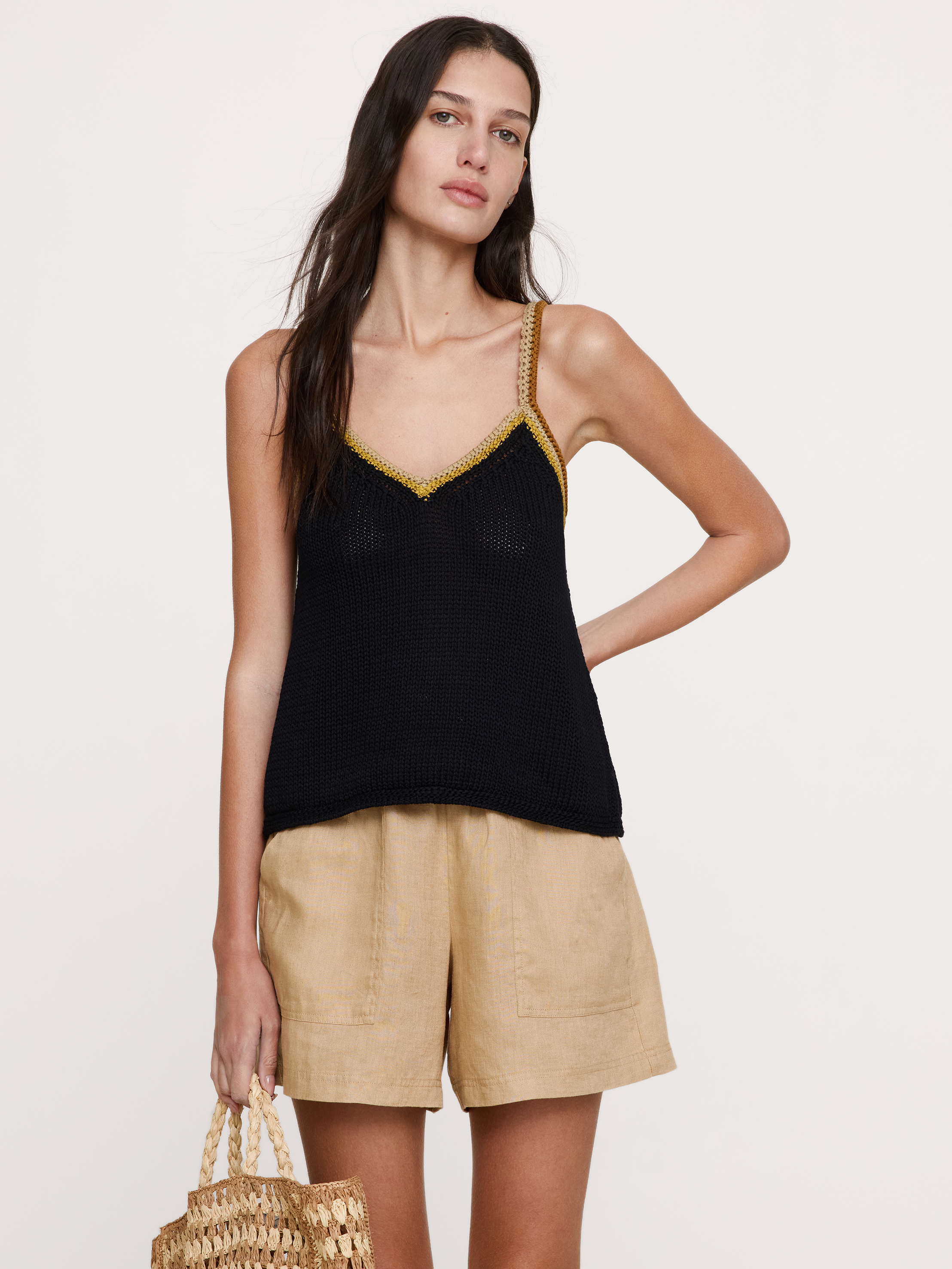 Coastal Cotton V-Neck Sweater Tank