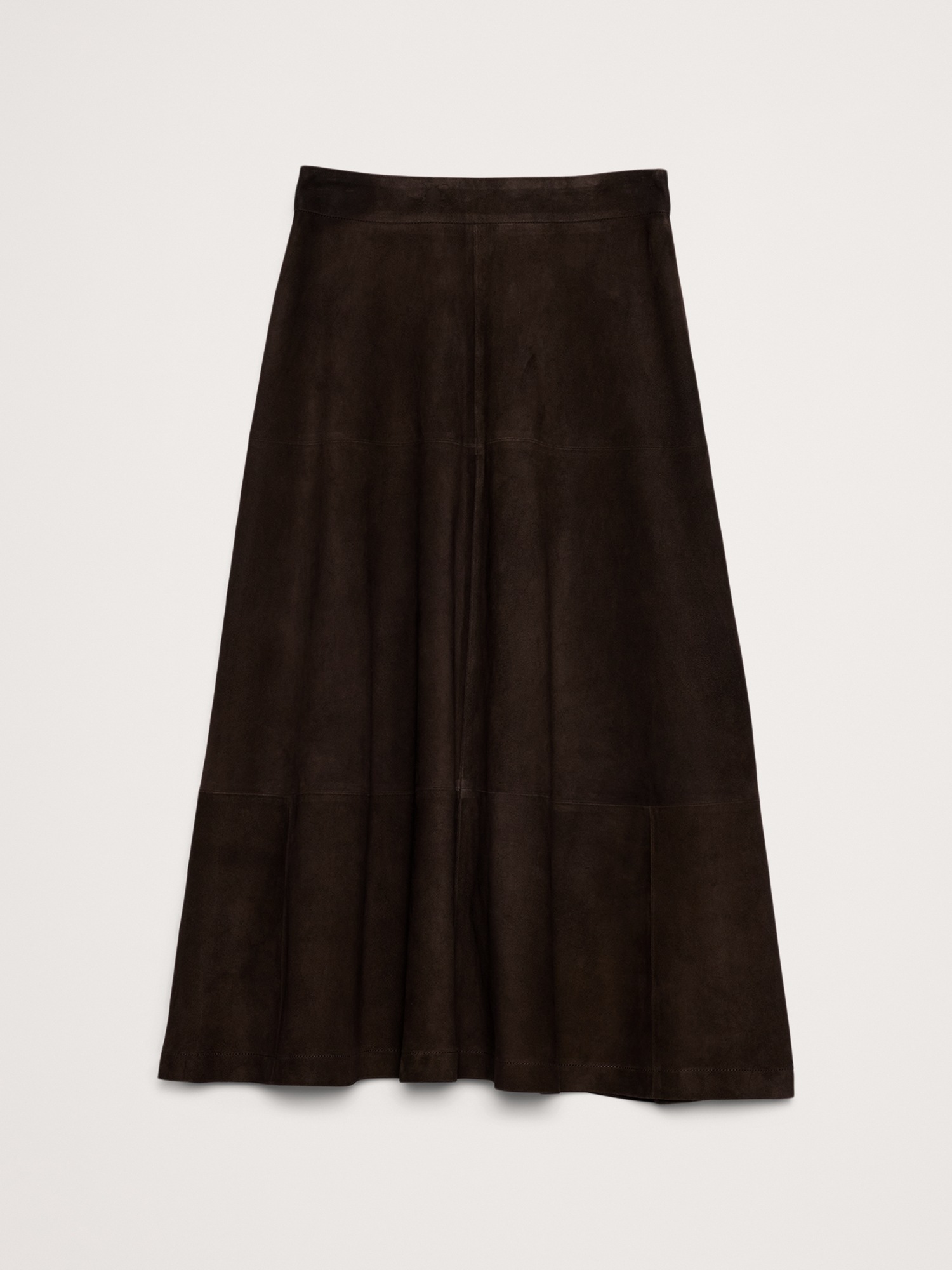 Женская юбка Banana Republic Suede Midi, цвет: Коричневый — фото 4