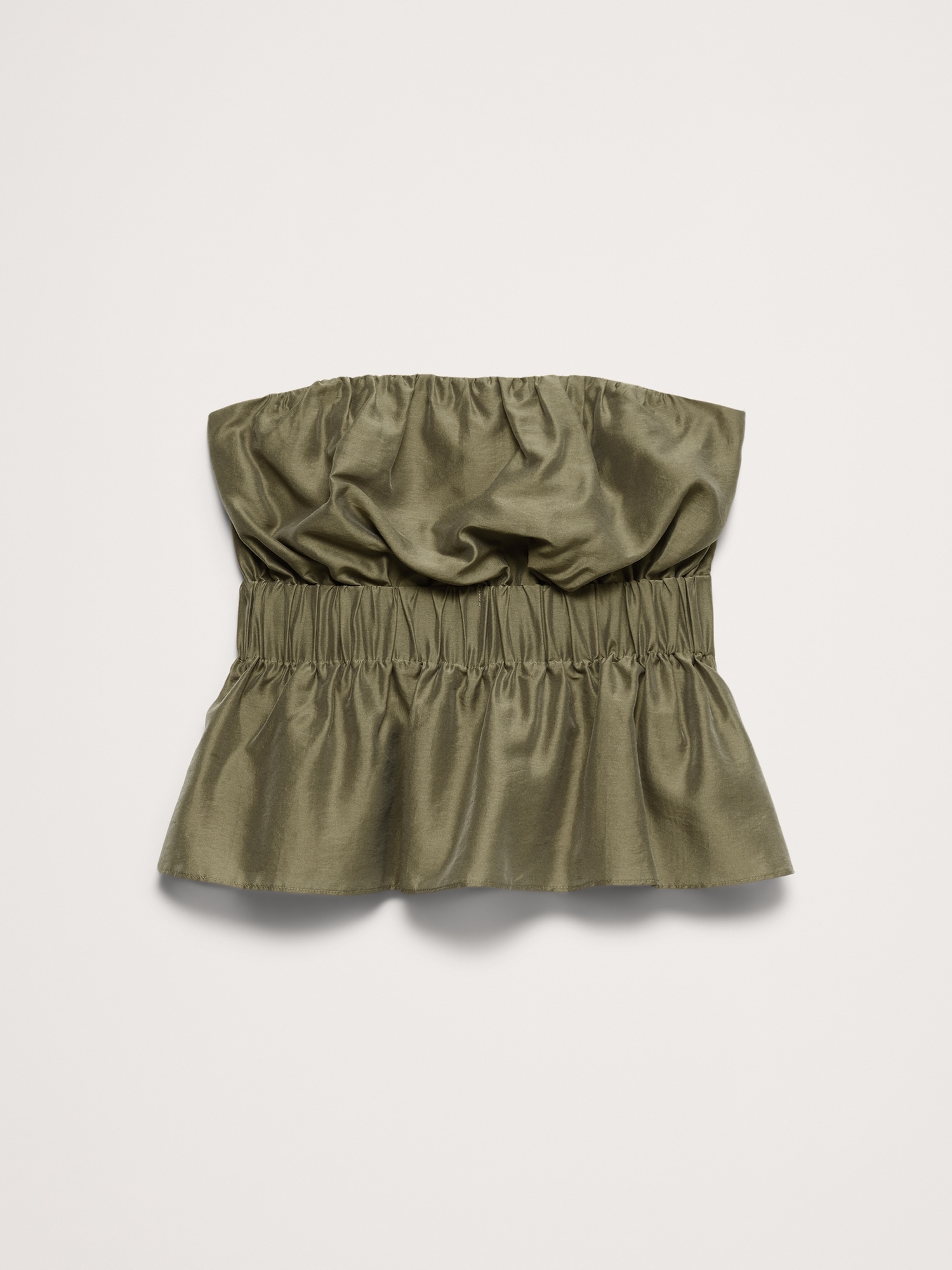 Image number 5 showing, Strapless TENCEL™-Nylon Peplum Top