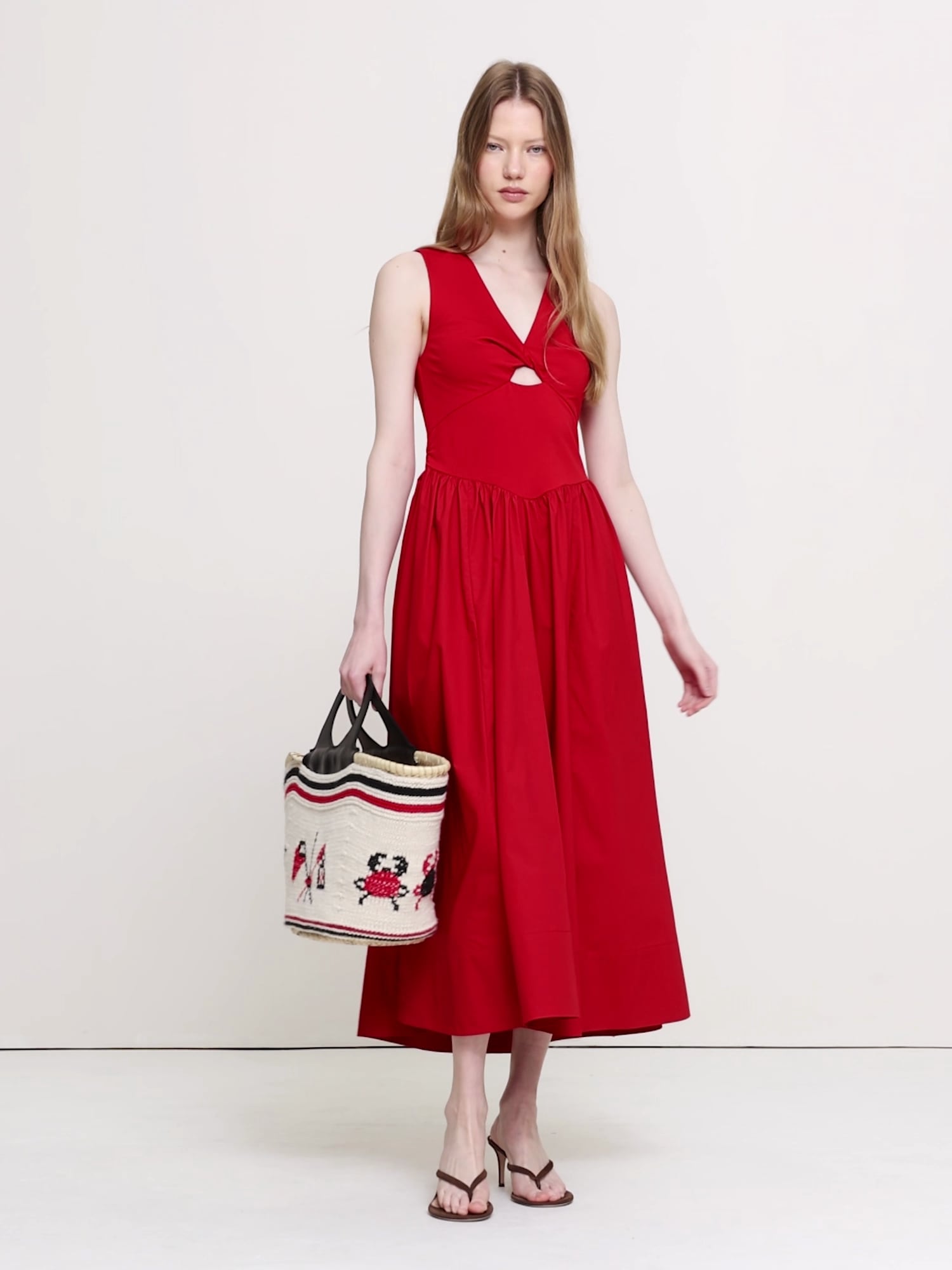 banana republic jersey dress Jersey + Cotton Poplin Cut-Out Maxi Dress