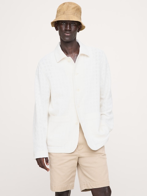 Basketweave Shirt Jacket