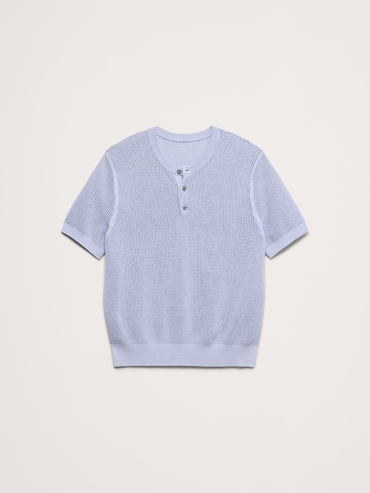 トップス ARGUE COTTON SILK MODEST HENLY T-SHITS Cotton-Silk Henley T-Shirt | Banana Republic