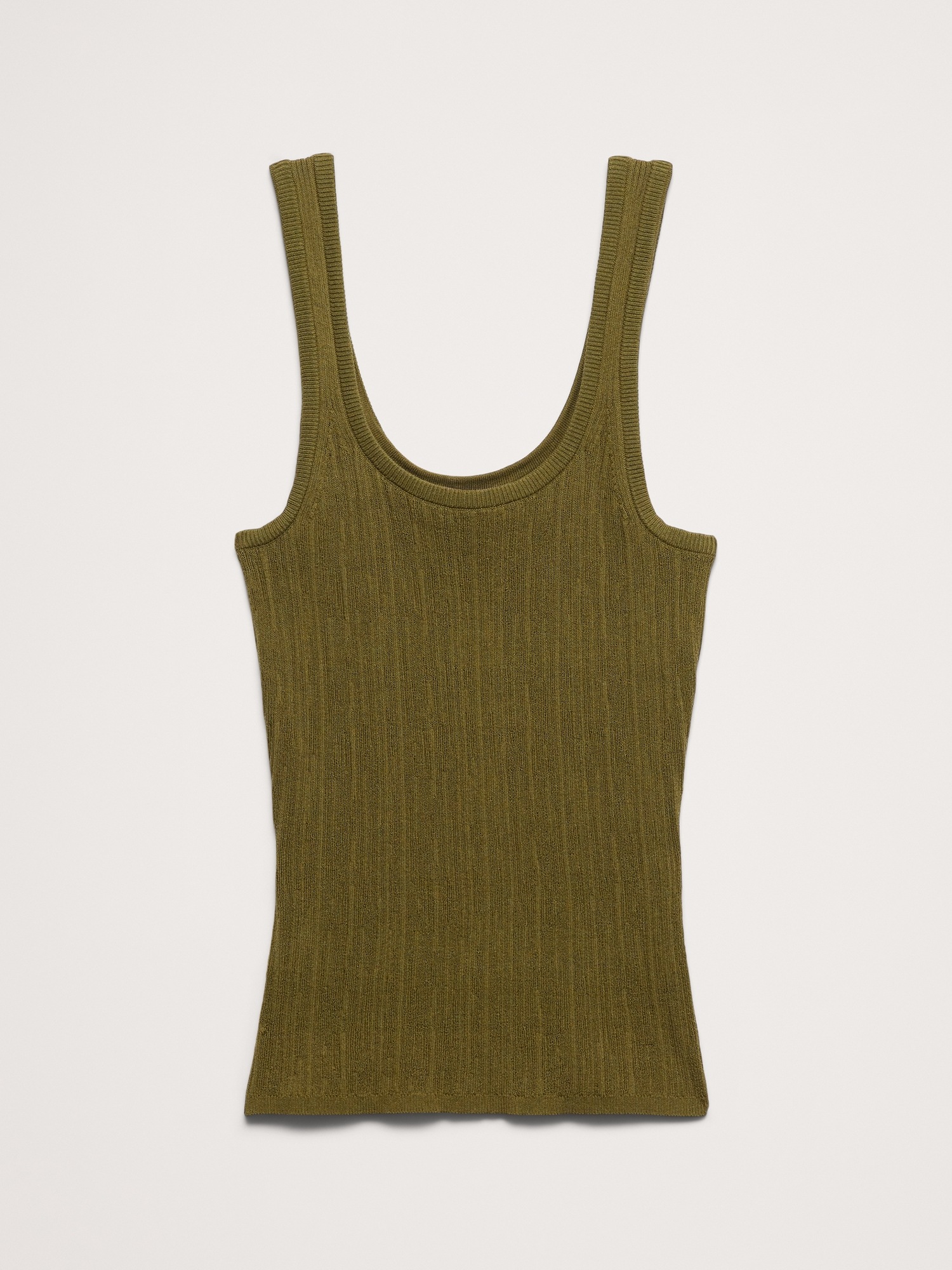 Женский топ Banana Republic Crinkle Knit Tank, цвет: Зелёный — фото 4