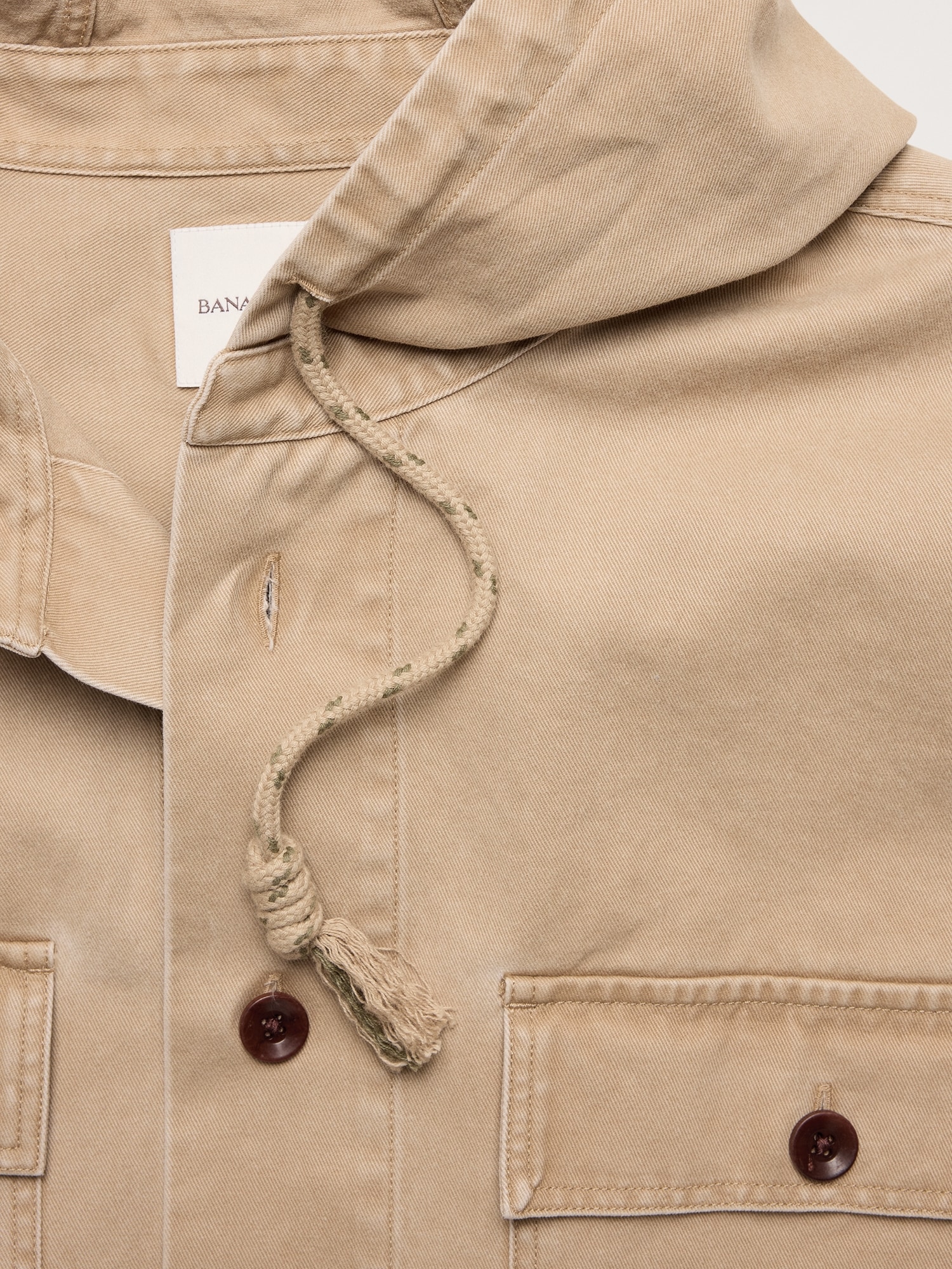 Image number 6 showing, Cotton Twill Hooded Overshirt