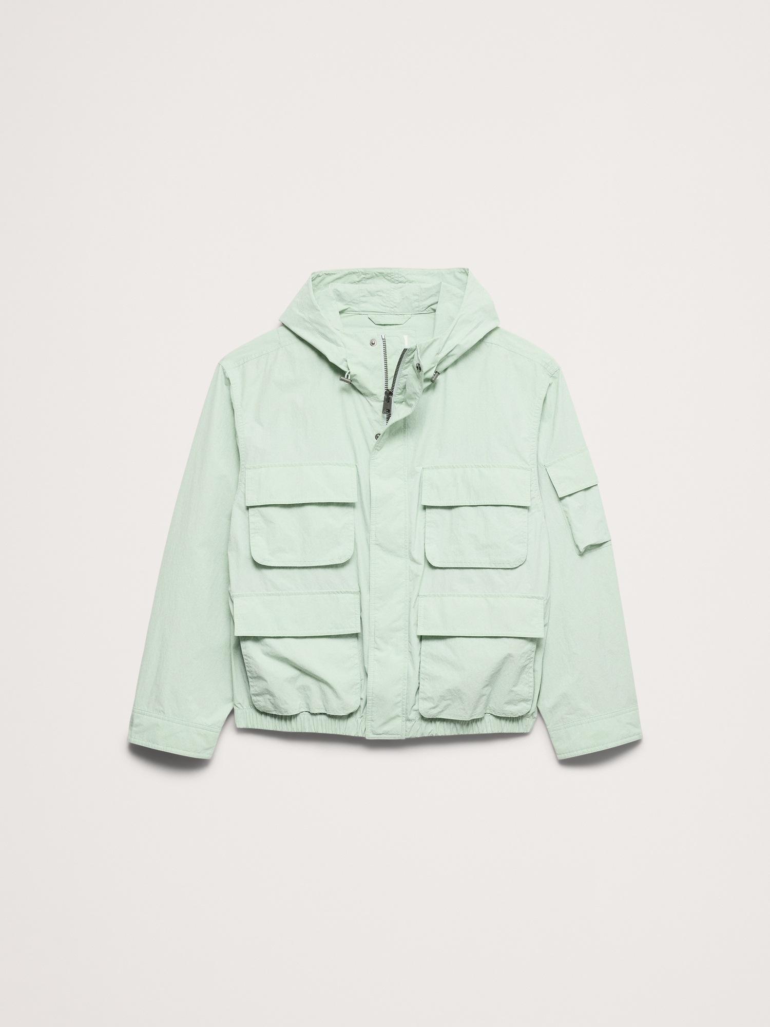Мужская куртка Banana Republic Relaxed Multi-Pocket Flight, цвет: Мятный зелёный — фото 4