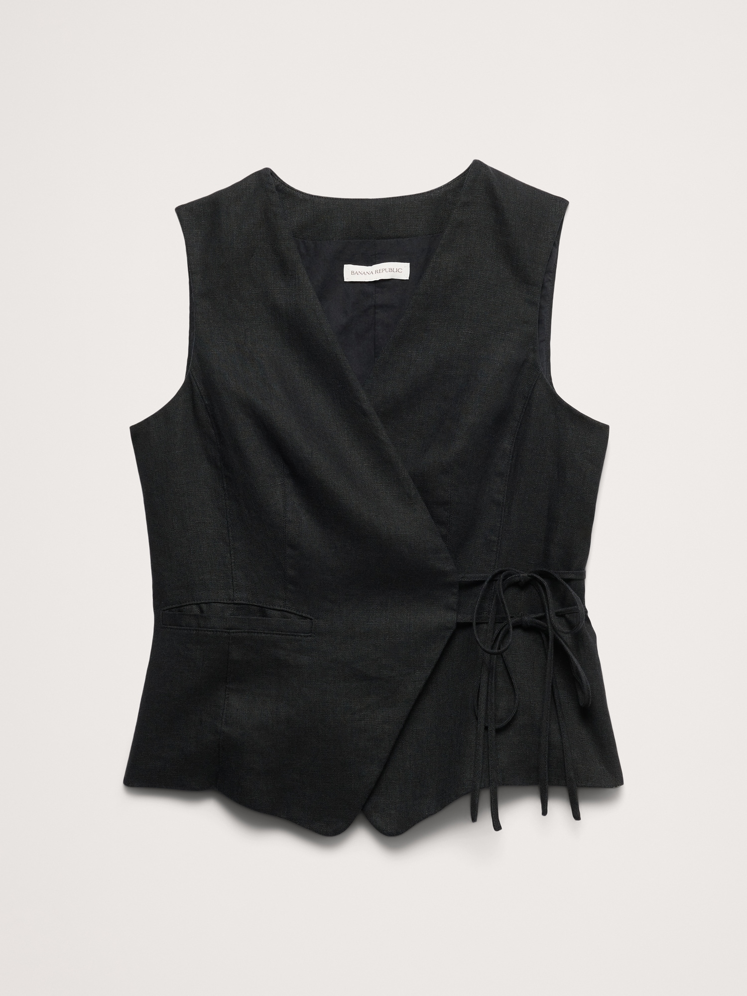 Image number 5 showing, Linen Wrap Vest