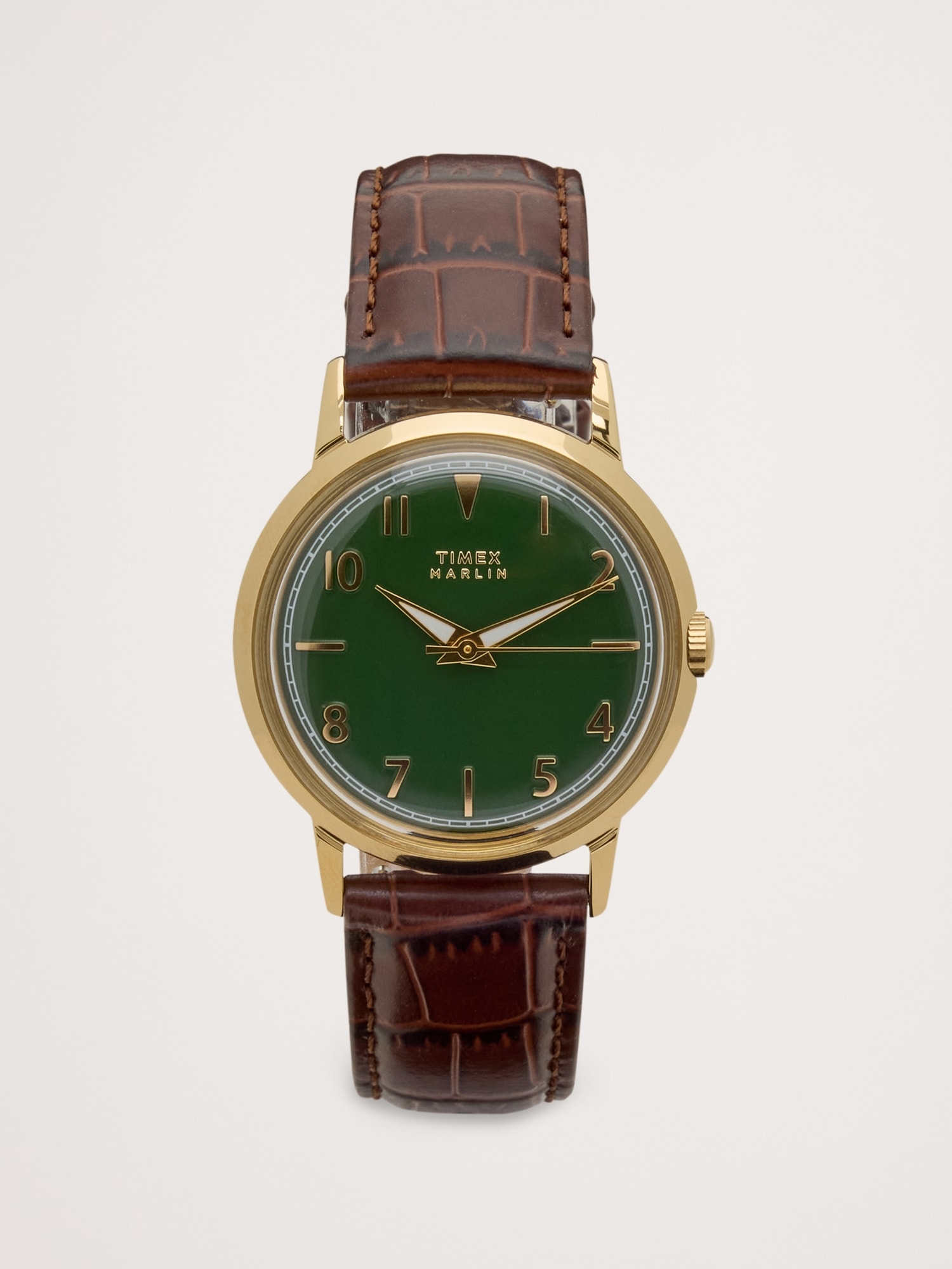 Image number 1 showing, Marlin Quartz 34mm Leather Strap Watch By Timex
