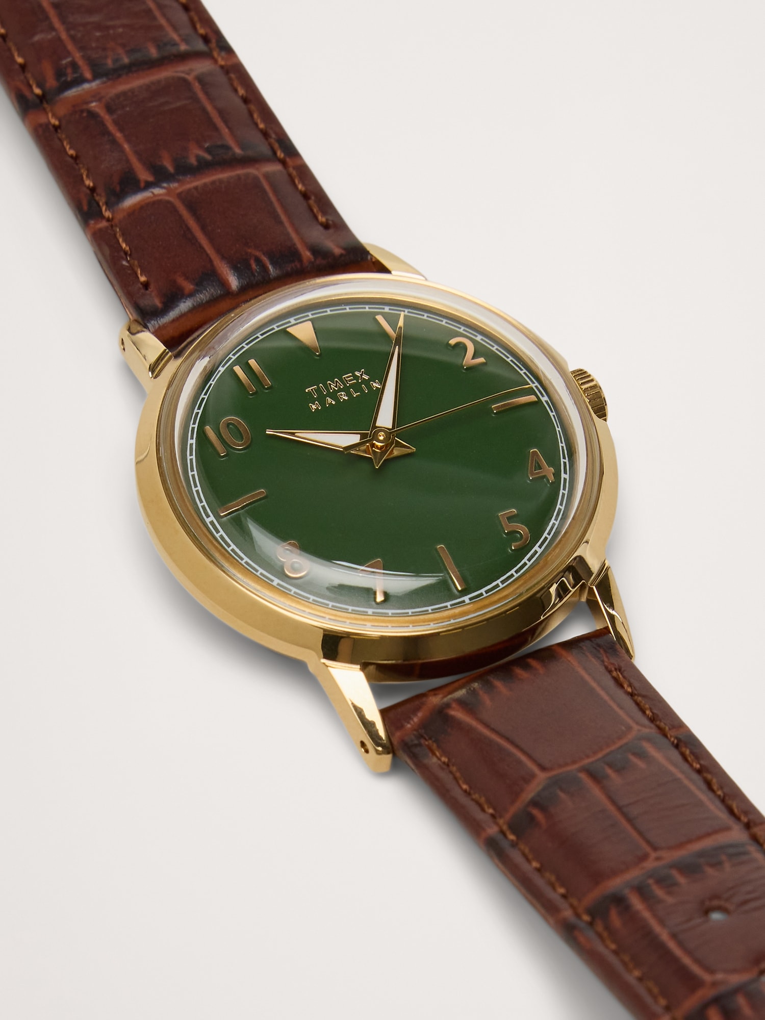 Image number 2 showing, Marlin Quartz 34mm Leather Strap Watch By Timex