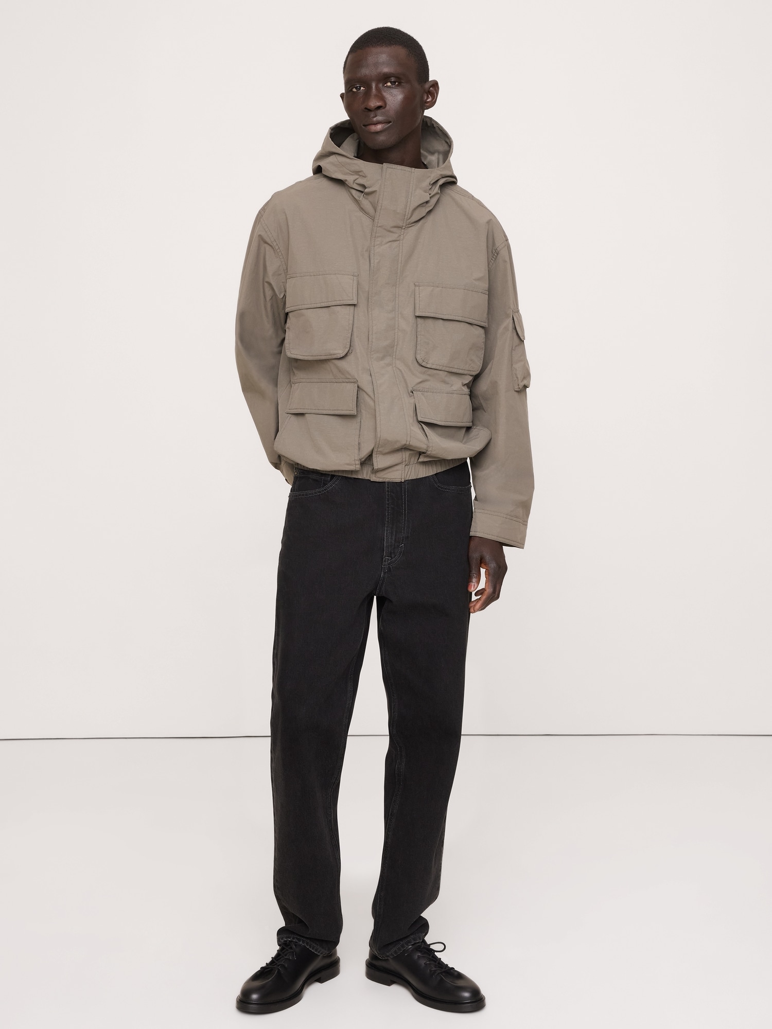 Image number 1 showing, Nylon Multi-Pocket Flight Jacket