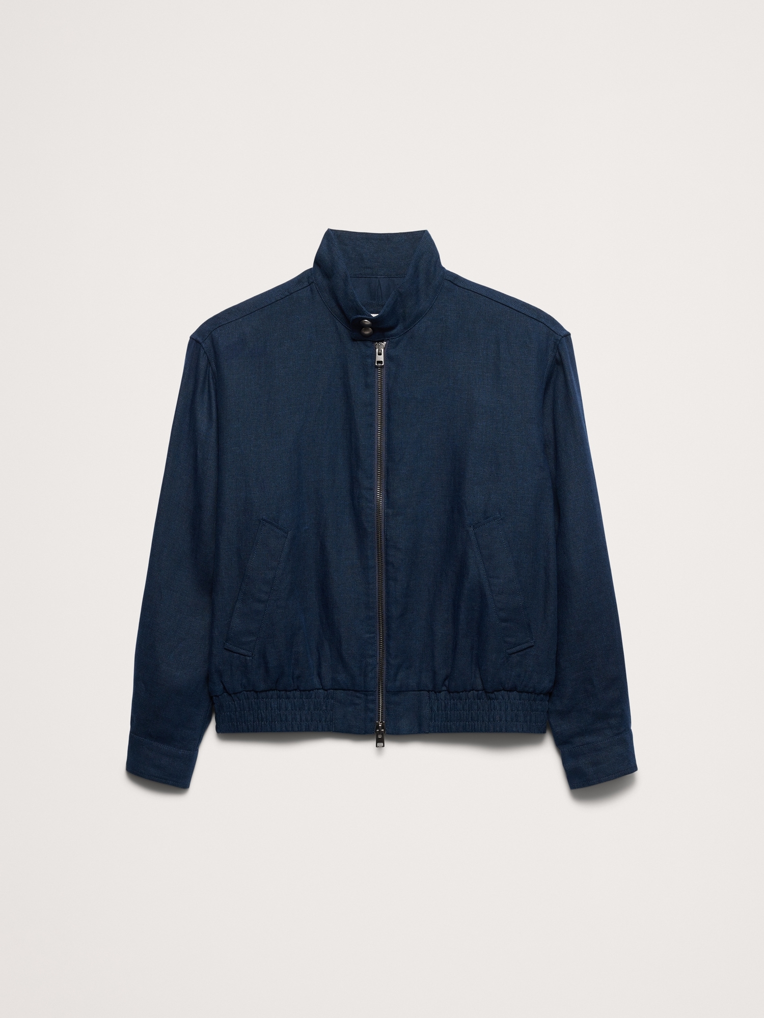 Image number 5 showing, Linen Harrington Jacket