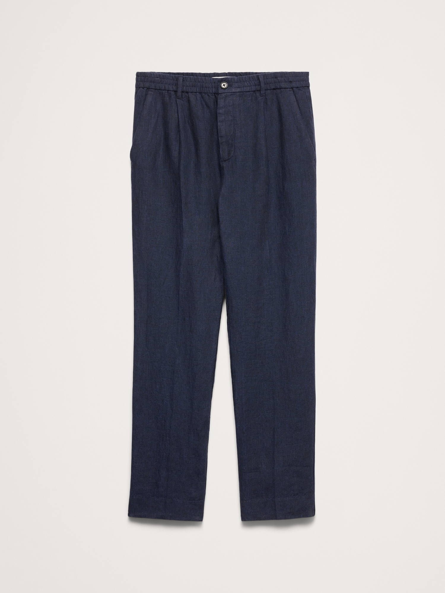 Image number 8 showing, Straight Linen Pull-On Dress Pant