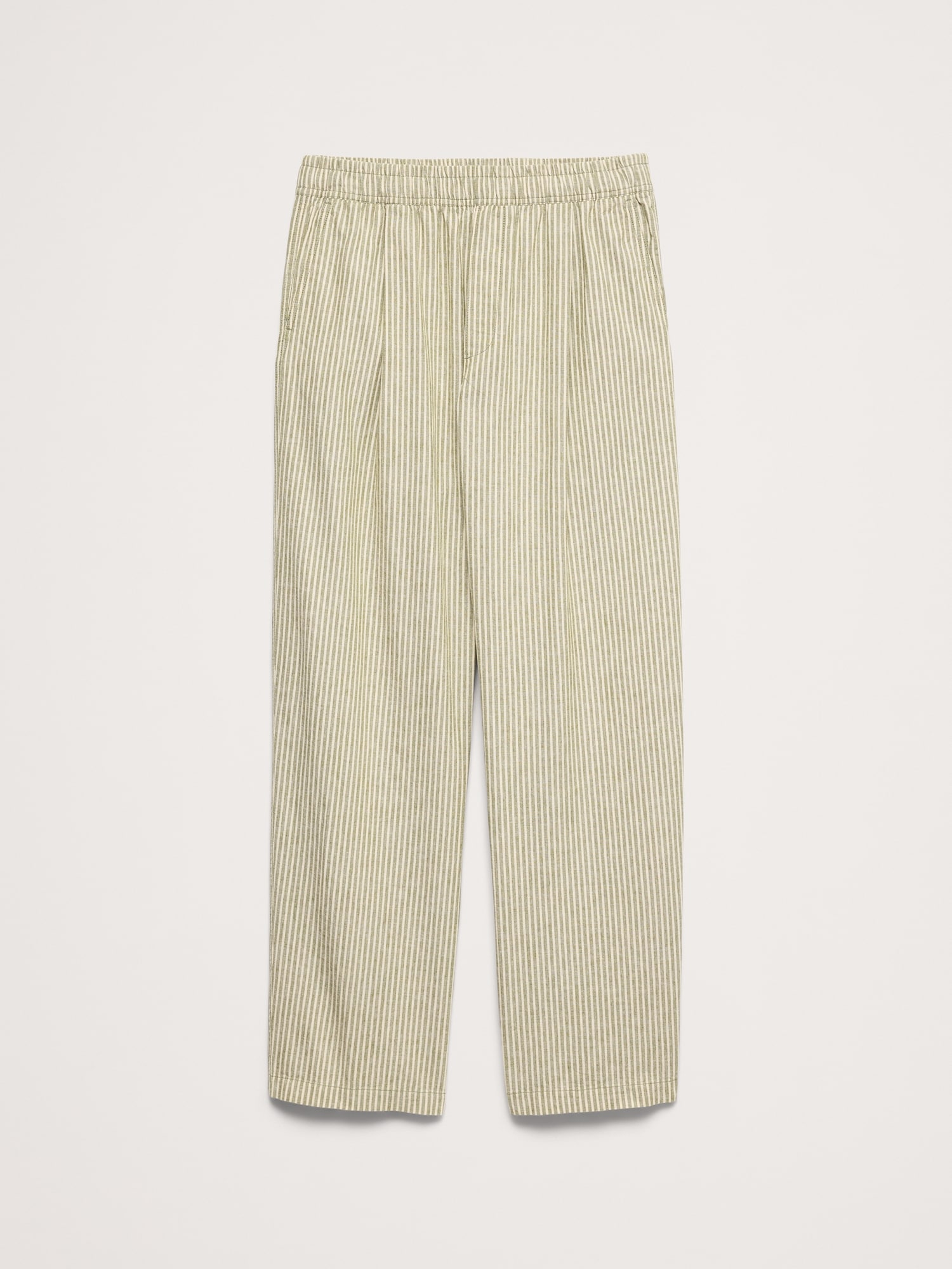 Image number 5 showing, Relaxed Linen-Cotton Pleated Pull-On Pant