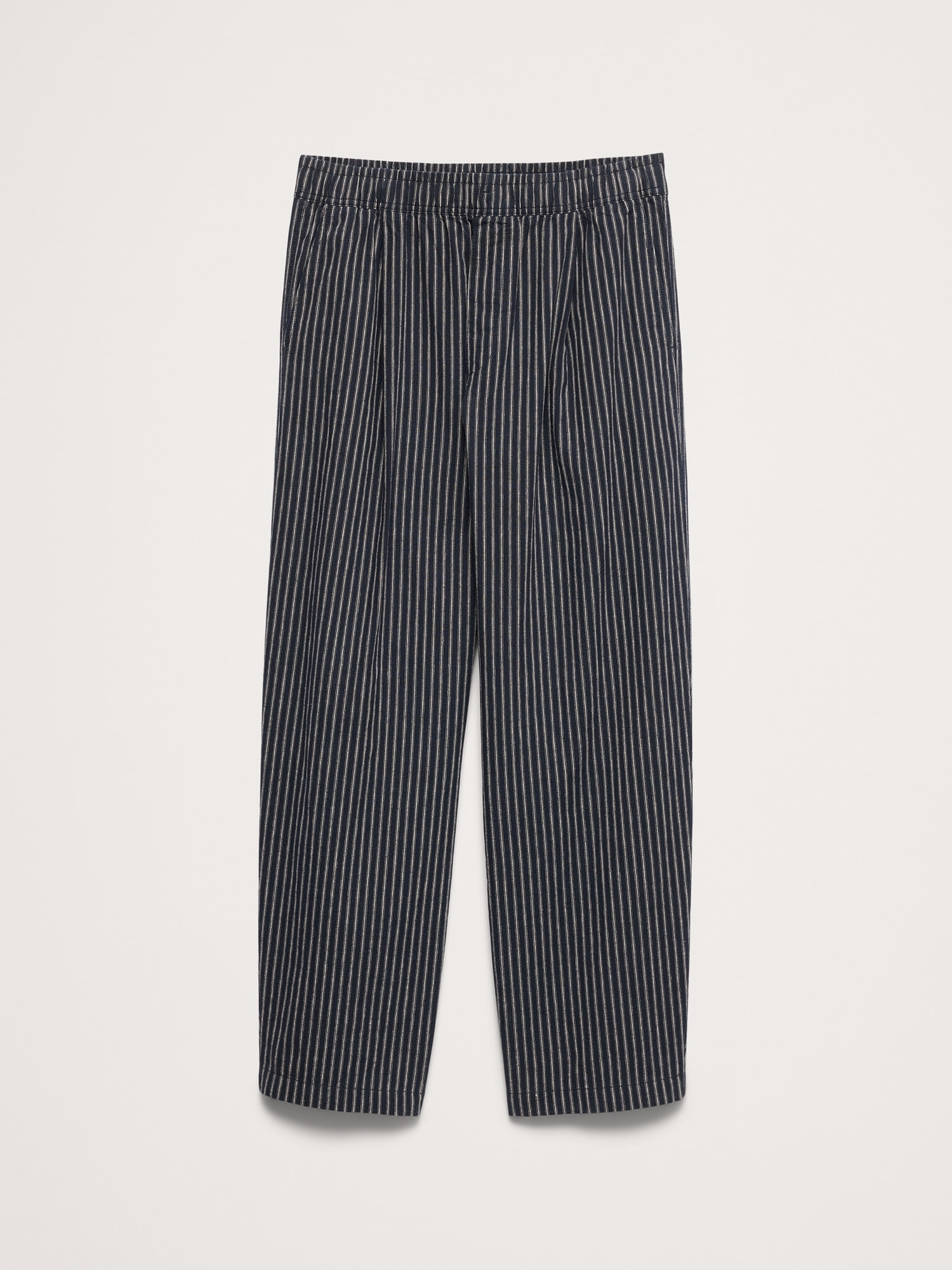 Image number 8 showing, Relaxed Linen-Cotton Pleated Pull-On Pant