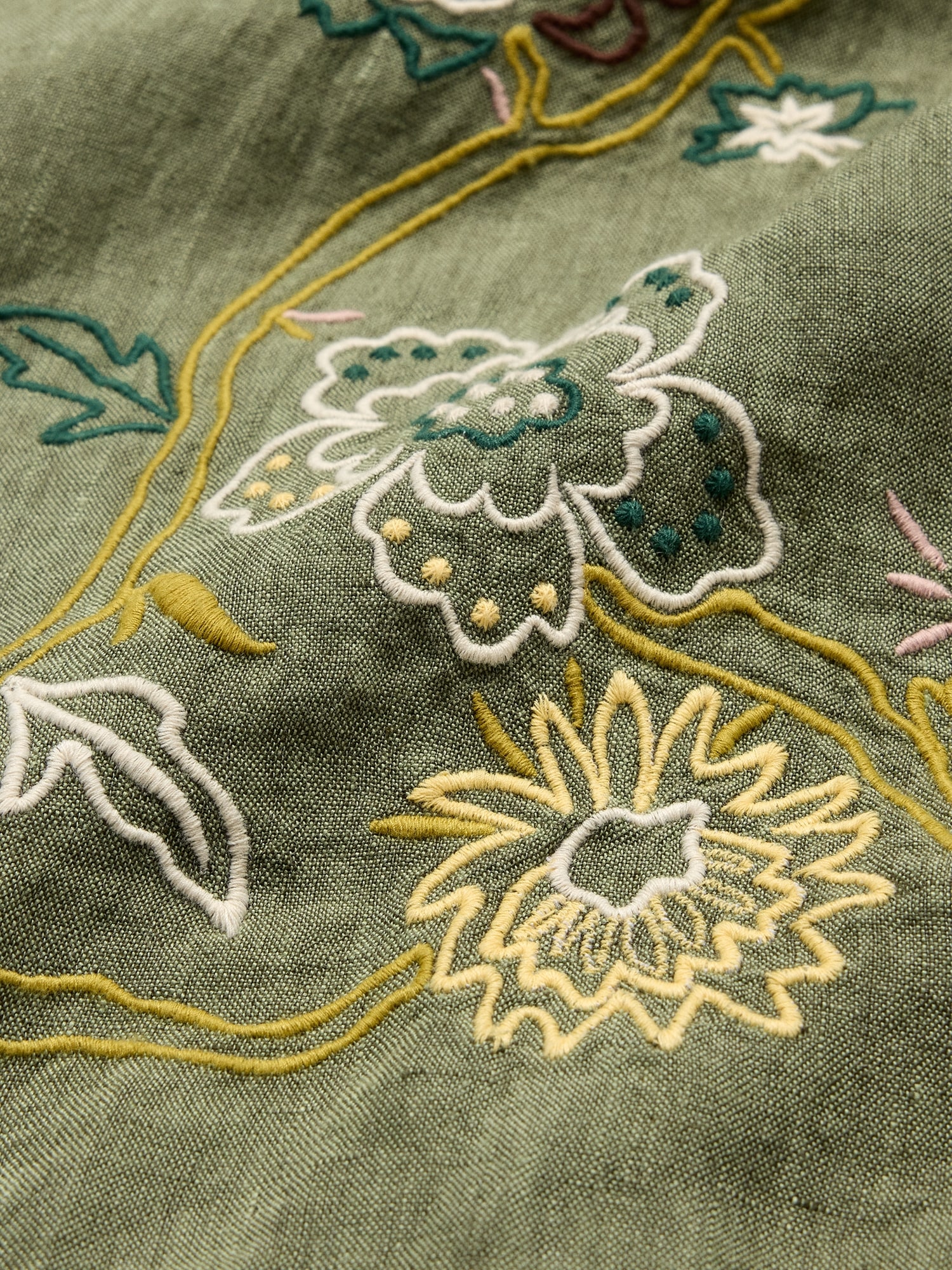 Image number 6 showing, Standard-Fit Embroidered Linen Resort Shirt