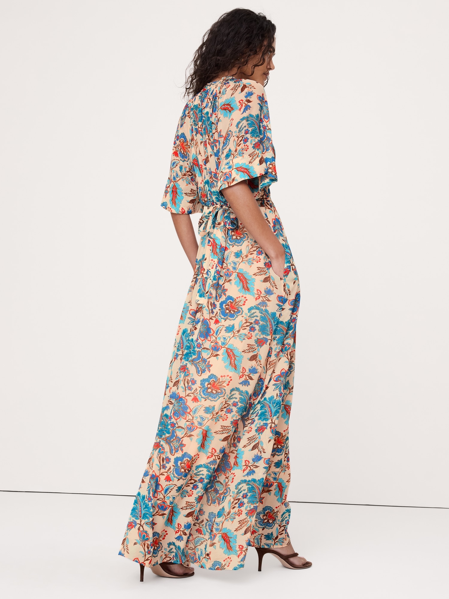Tie-Back Maxi Dress | Banana Republic