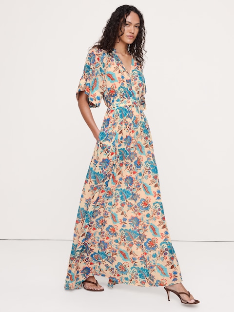 Tie-Back Maxi Dress