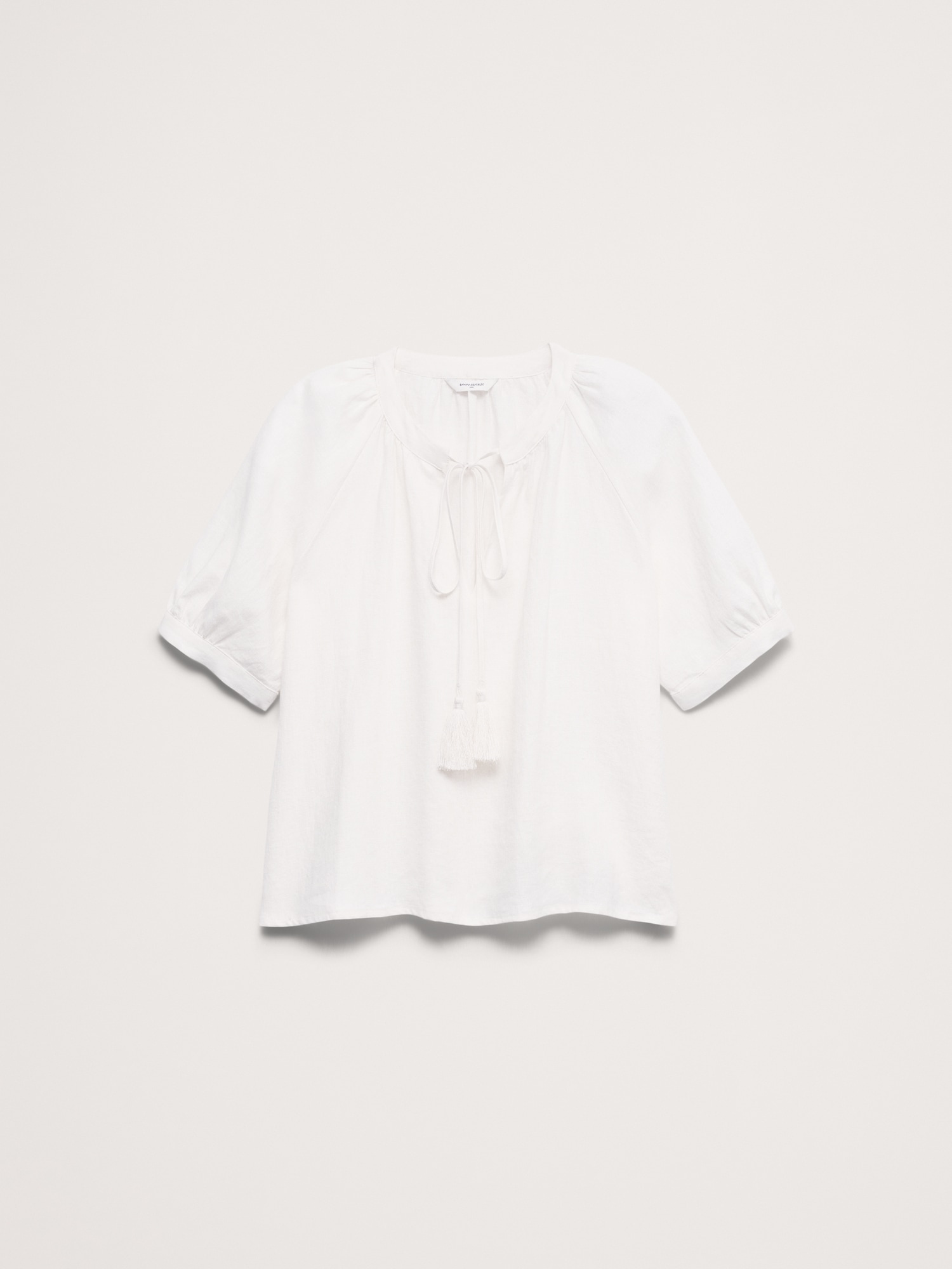 Image number 4 showing, Linen Tassel-Tie Top