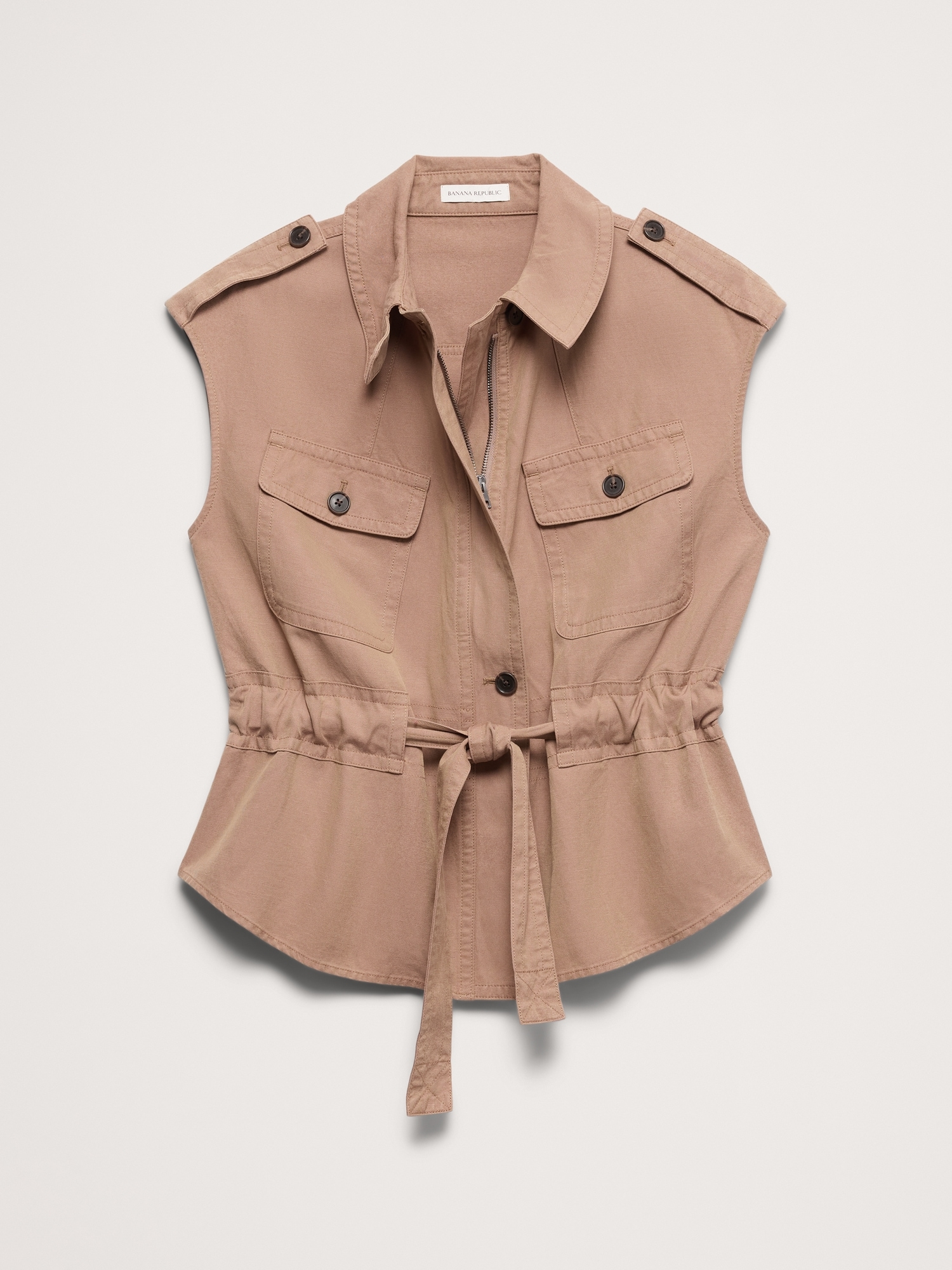 Image number 4 showing, TENCEL™-Cotton-Linen Utility Vest