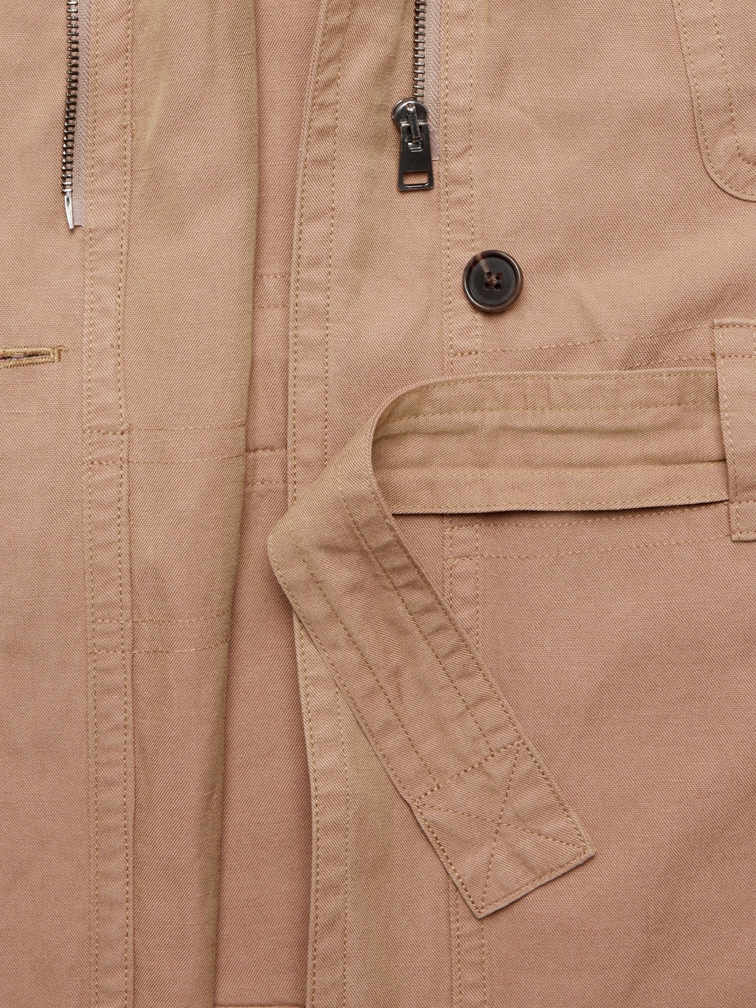 Женский жилет Banana Republic TENCEL™-Cotton-Linen Utility Vest, цвет: Рыжевато-коричневый — фото 6