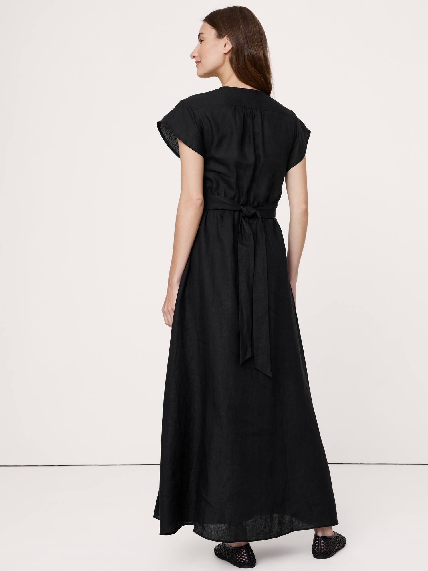 Image number 5 showing, Linen Side-Tie Maxi Dress