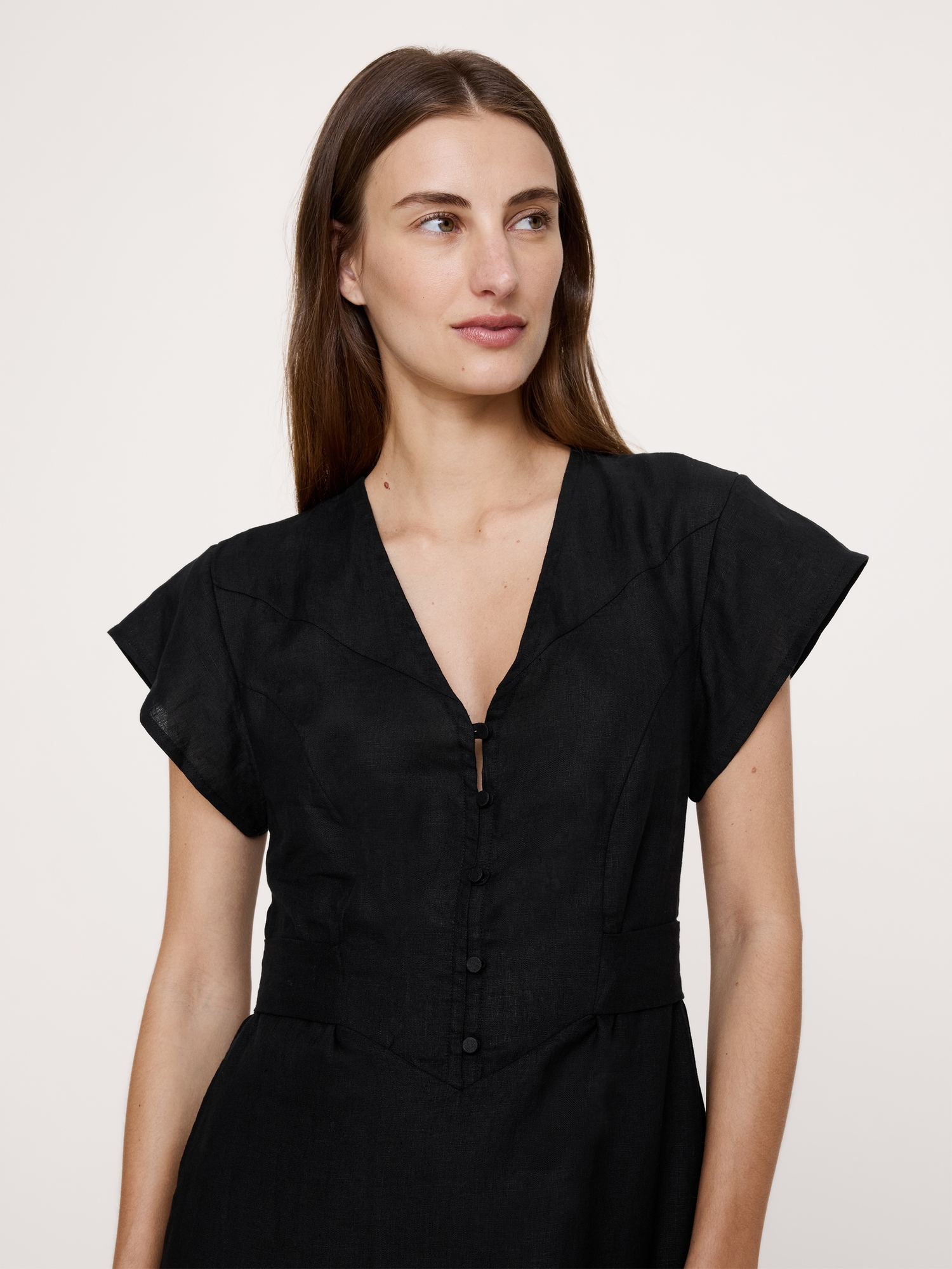 Image number 6 showing, Linen Side-Tie Maxi Dress