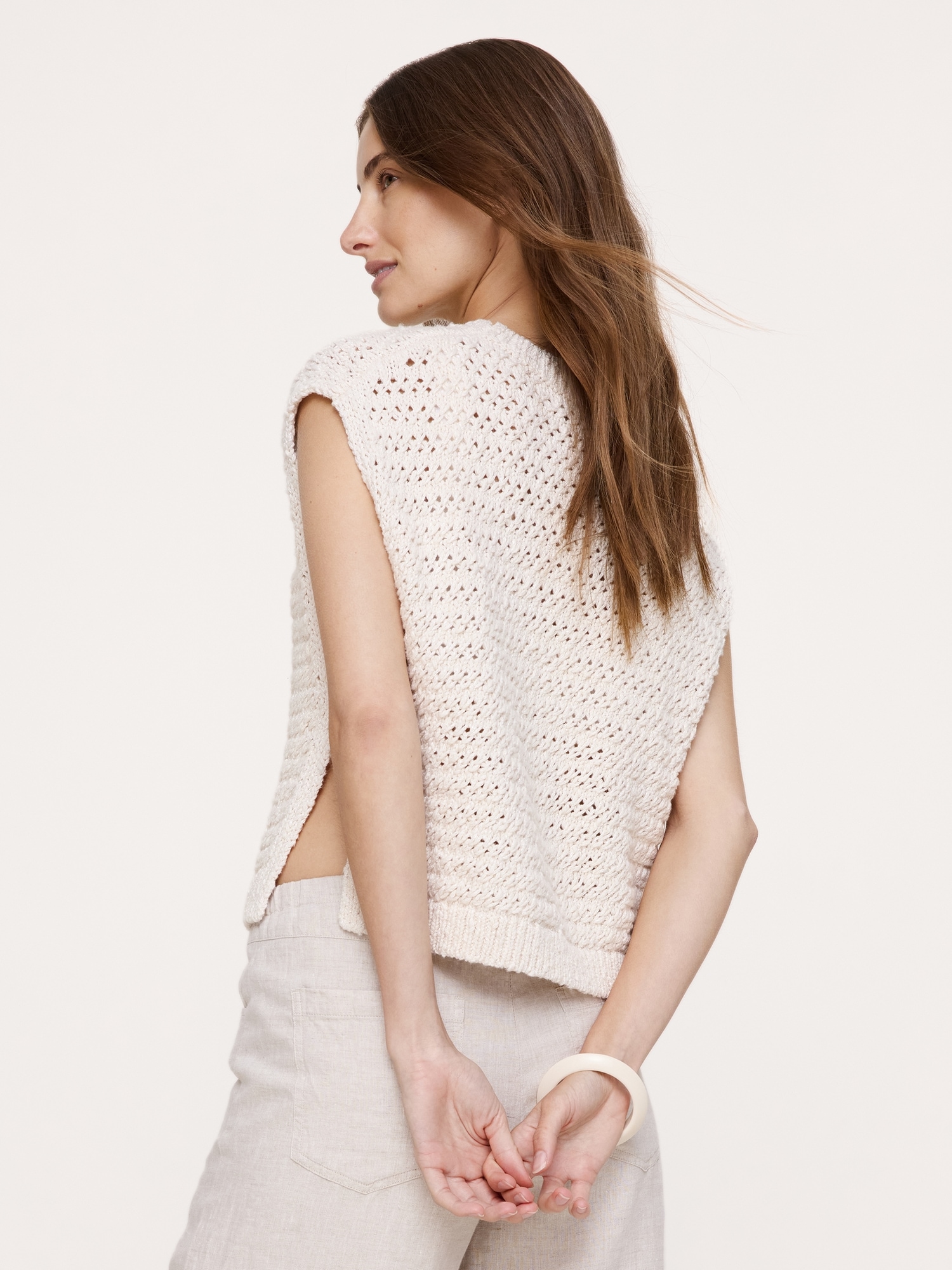 Image number 3 showing, Open Side-Button Sweater Vest