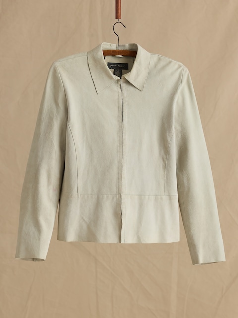 Archive Suede Hook-And-Eye Shirt Jacket Women's Size S