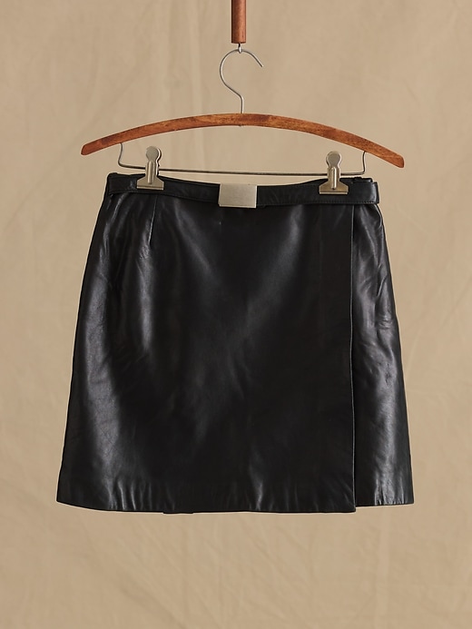 Archive Leather Wrap Mini Skirt Women's Size 4 | Banana Republic
