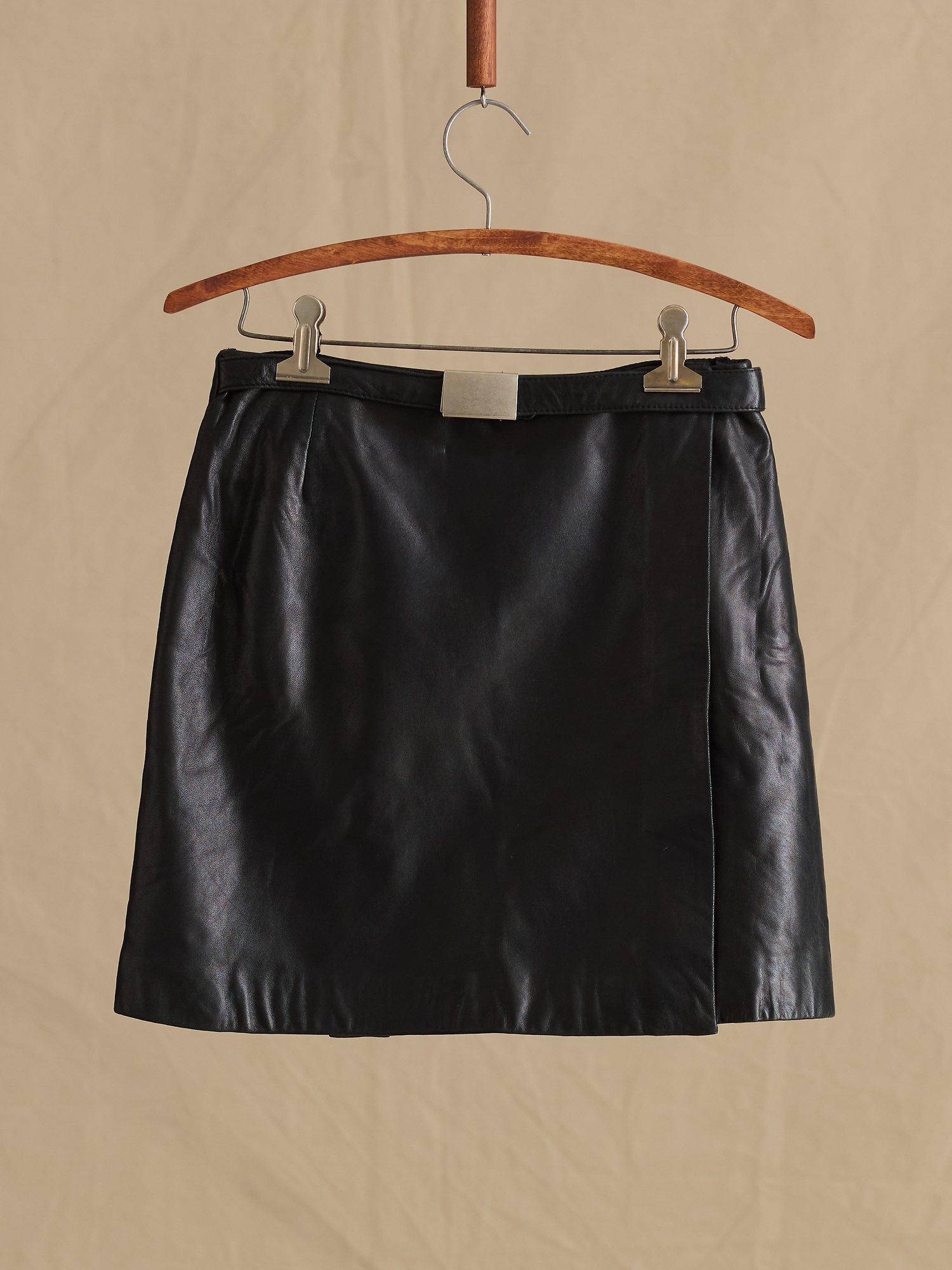 Image number 1 showing, Archive Leather Wrap Mini Skirt Women's Size 4