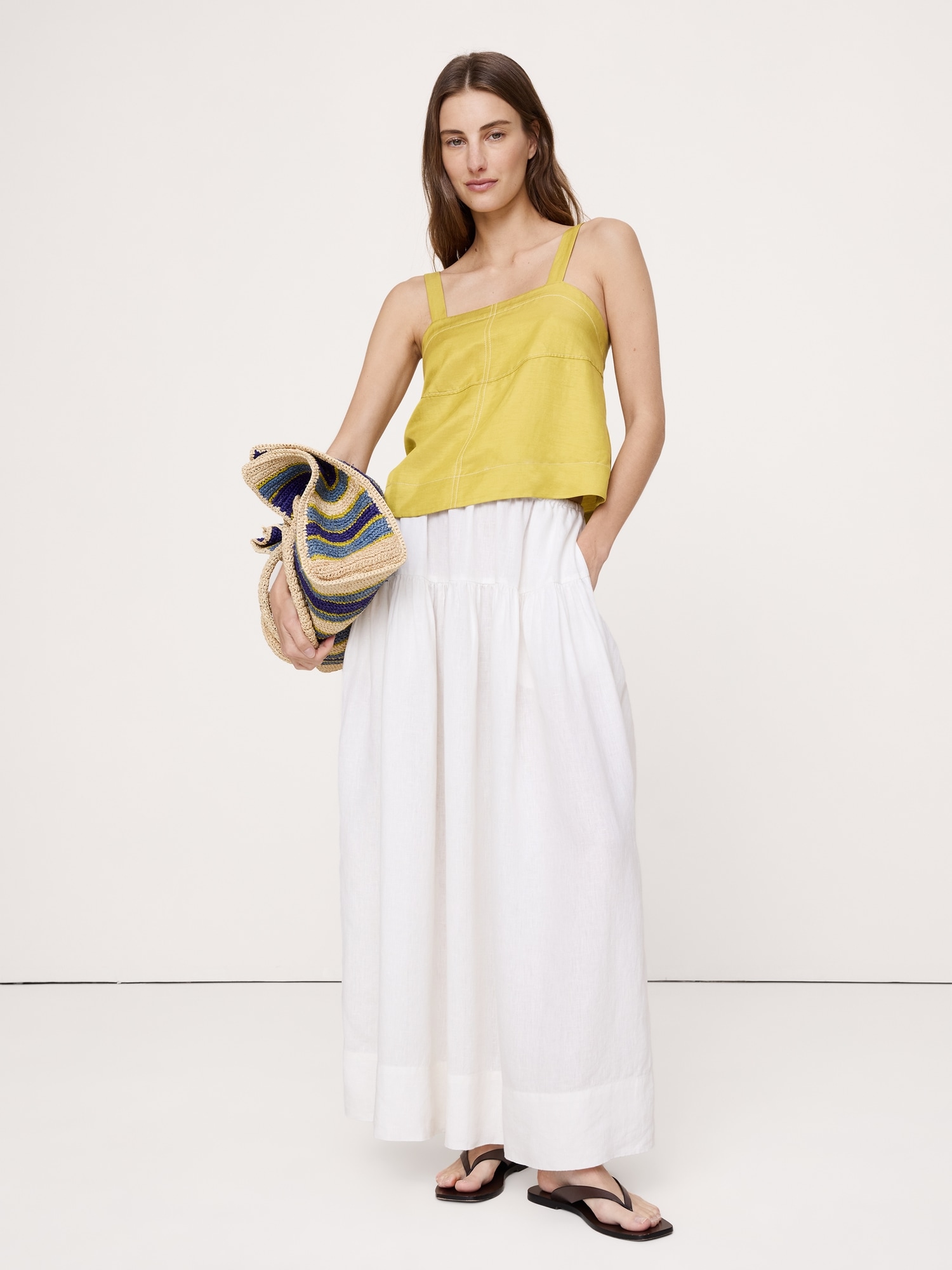Image number 4 showing, Viscose-Linen Tank