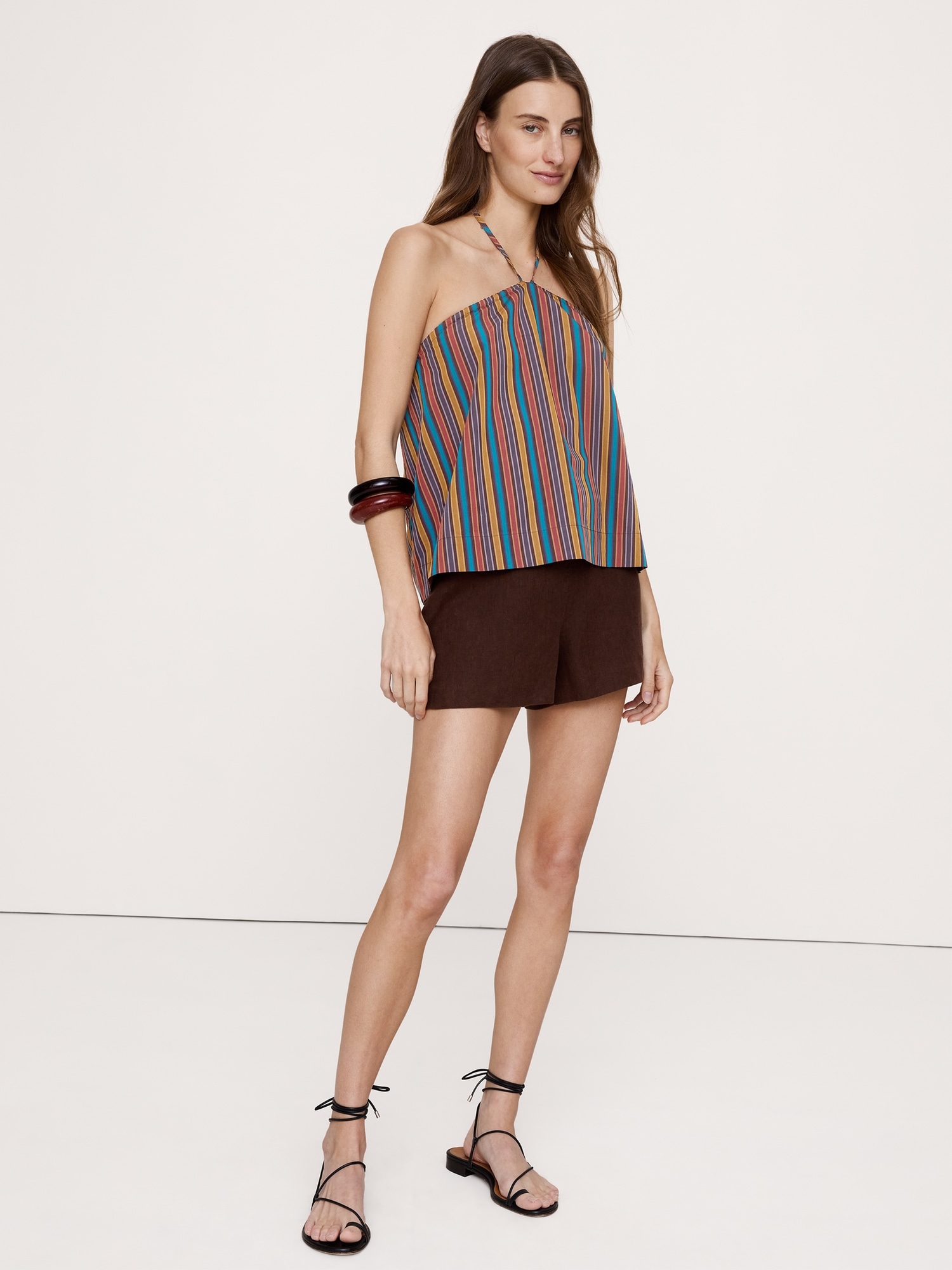 Image number 5 showing, Cotton Poplin Halter Top