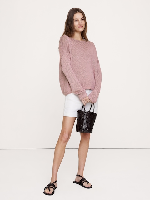 Coastal Cotton Crew-Neck Sweater