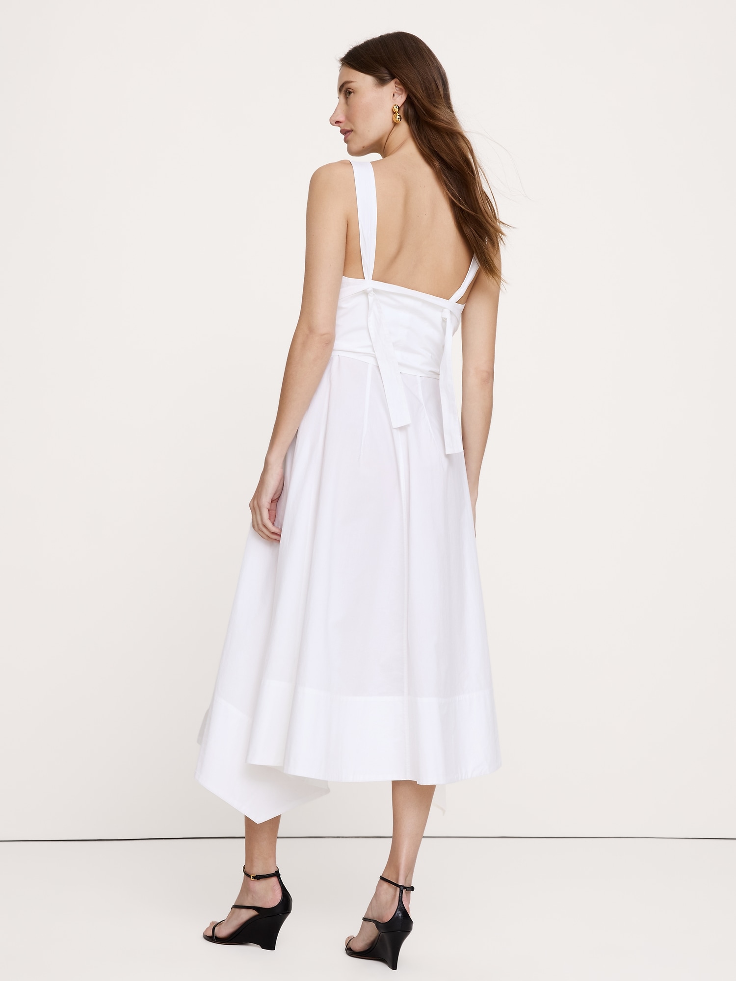 Image number 3 showing, Cotton Poplin Wrap Shirt Dress