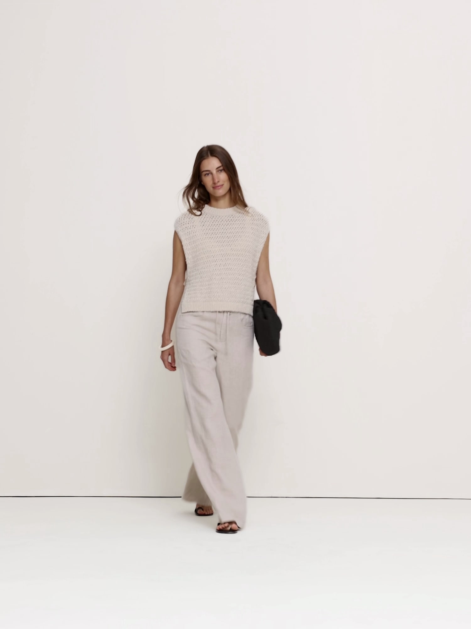 Open Side-Button Sweater Vest - thumbnail 6