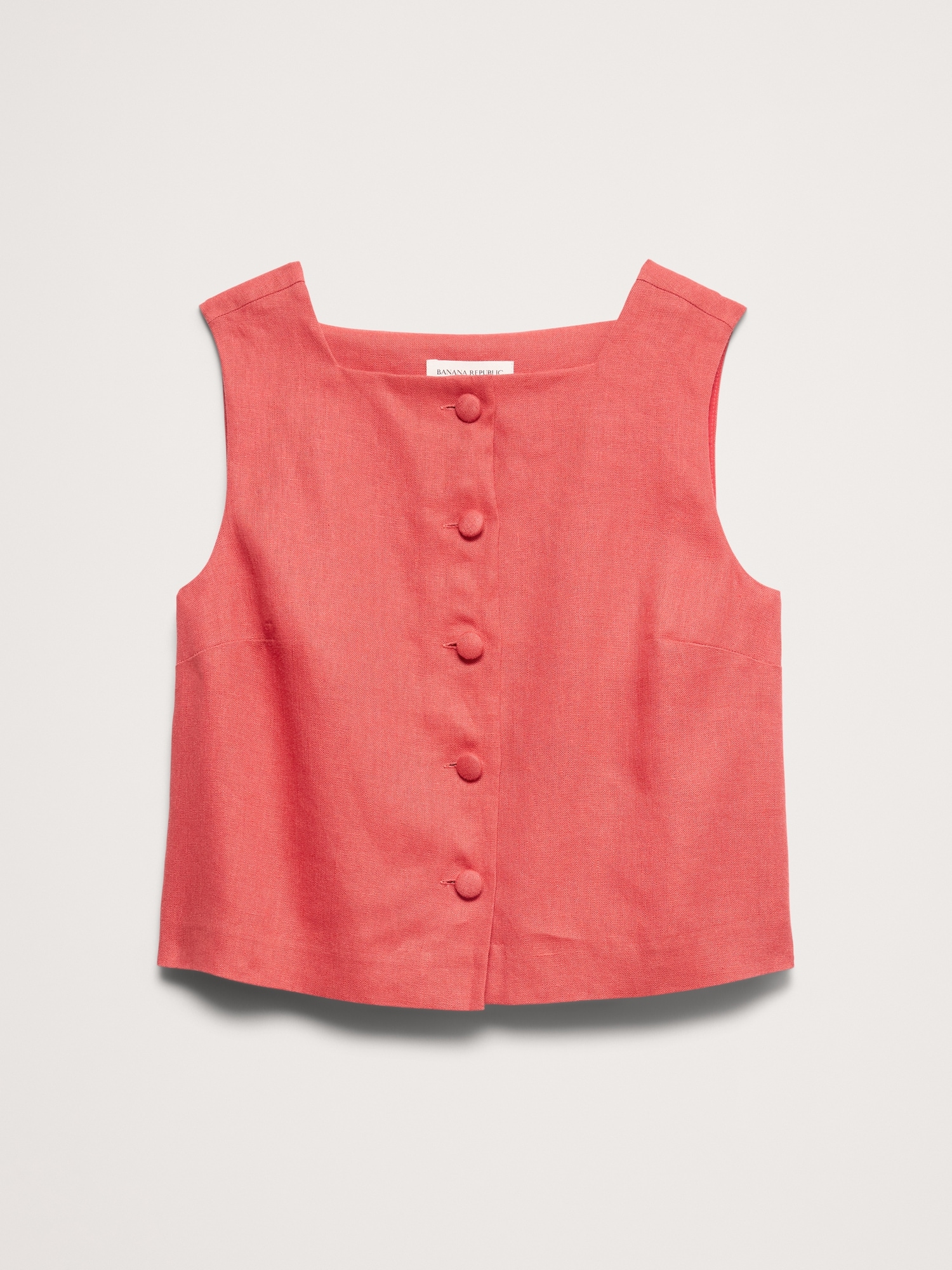 Image number 5 showing, Linen Button-Front Tank