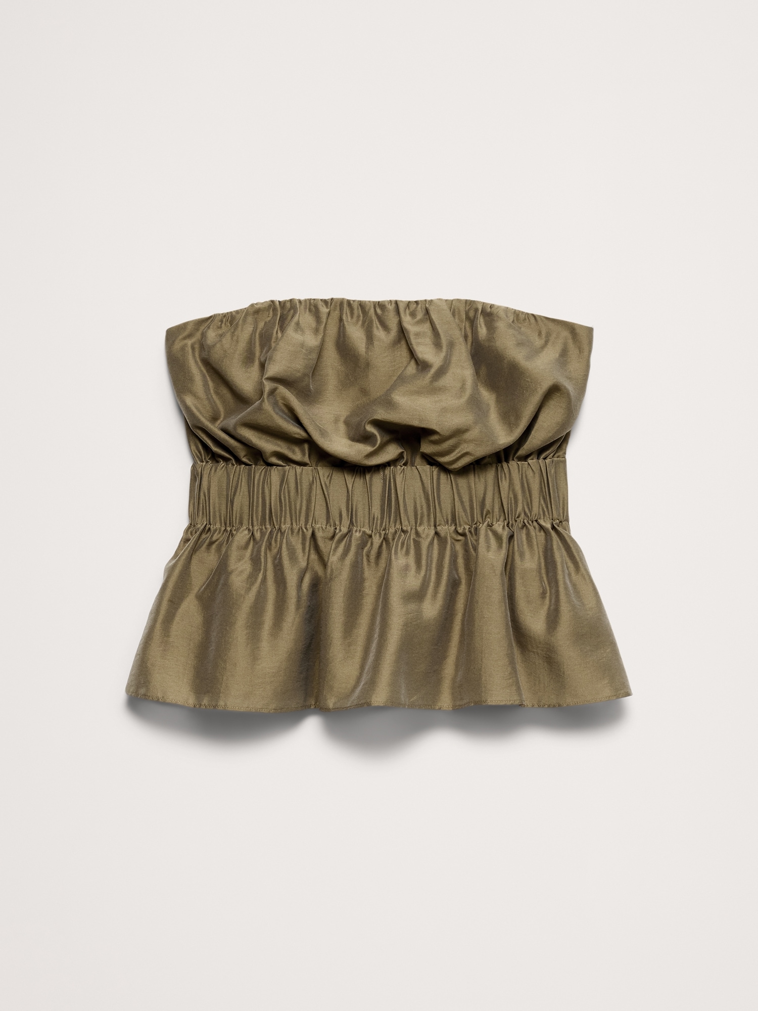 Image number 5 showing, Strapless TENCEL™-Nylon Peplum Top