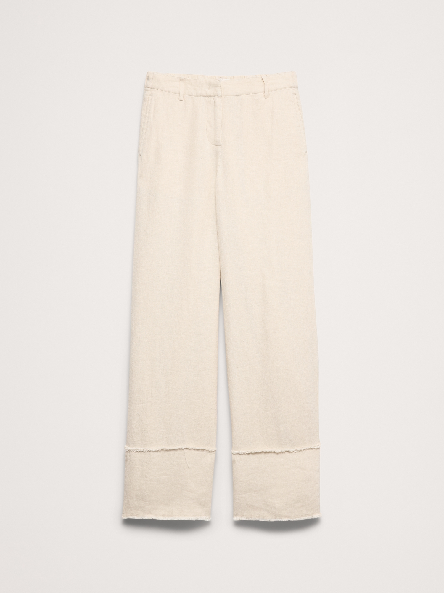 Image number 5 showing, The Everyday Wide-Leg Pant in Fringe-Hem Linen