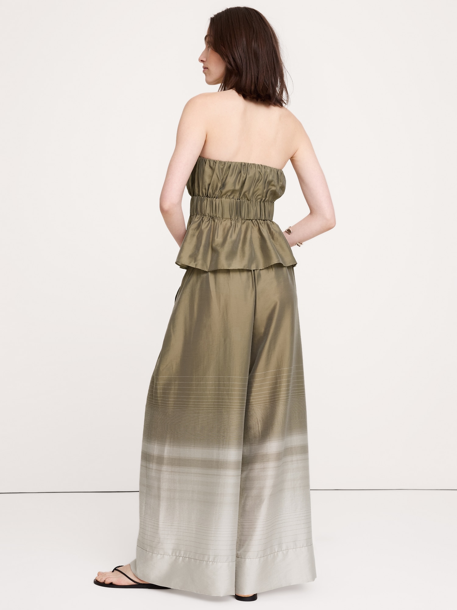 Image number 4 showing, High-Rise Wide-Leg TENCEL™-Nylon Palazzo Pant