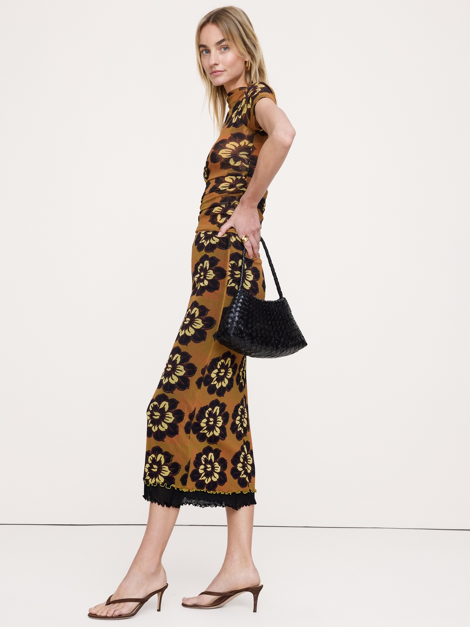 Image number 3 showing, Mesh Midi Skirt