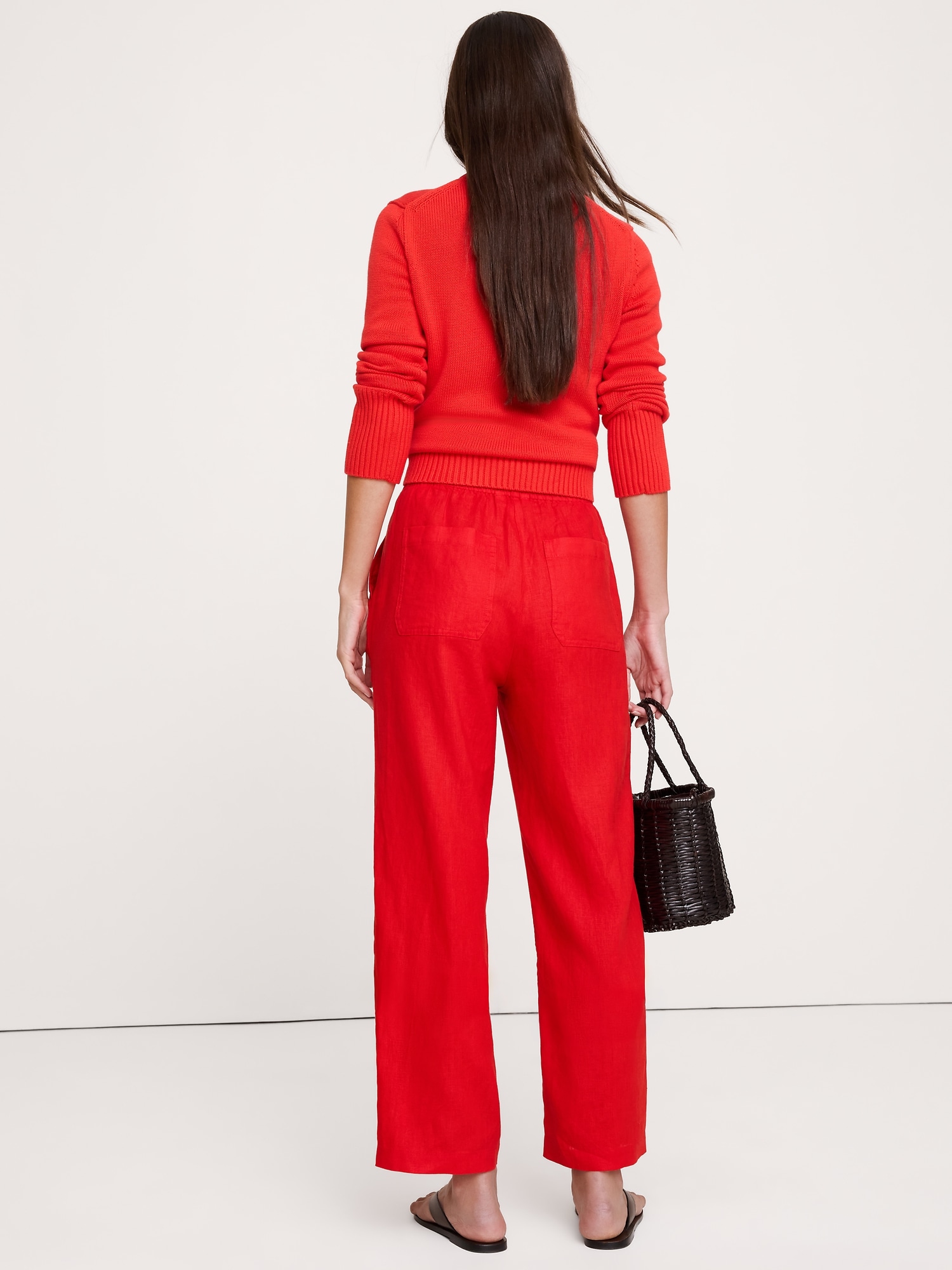 Image number 2 showing, The Getaway Straight-Leg Pull-On Pant in Linen